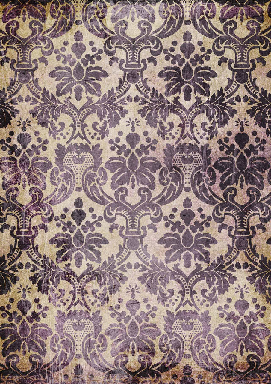 LAVENDER DAMASK, Decoupage Queen Fiber Paper Size A3