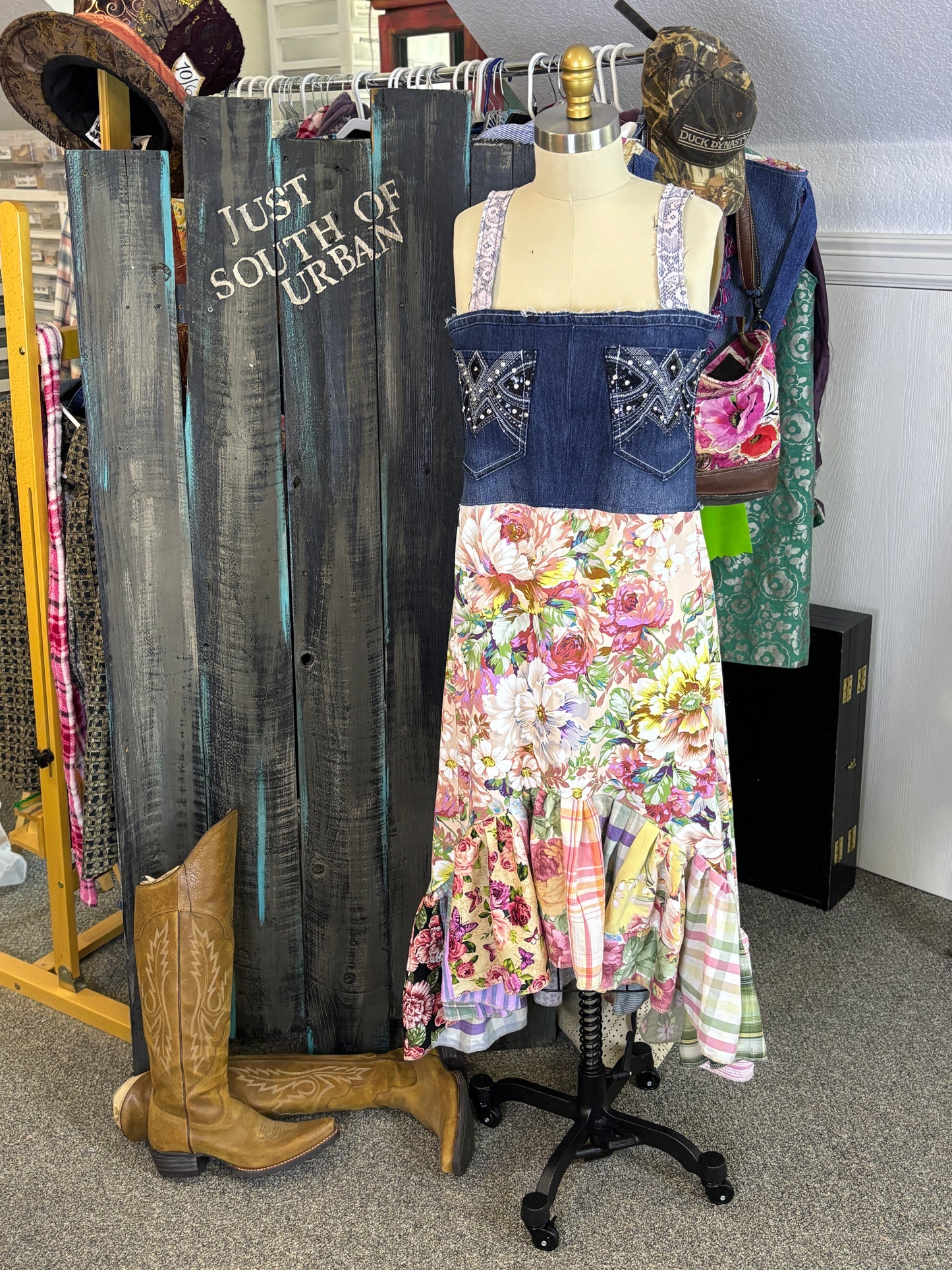 Summer Bohemian Floral Dress, Size Large, 10-12