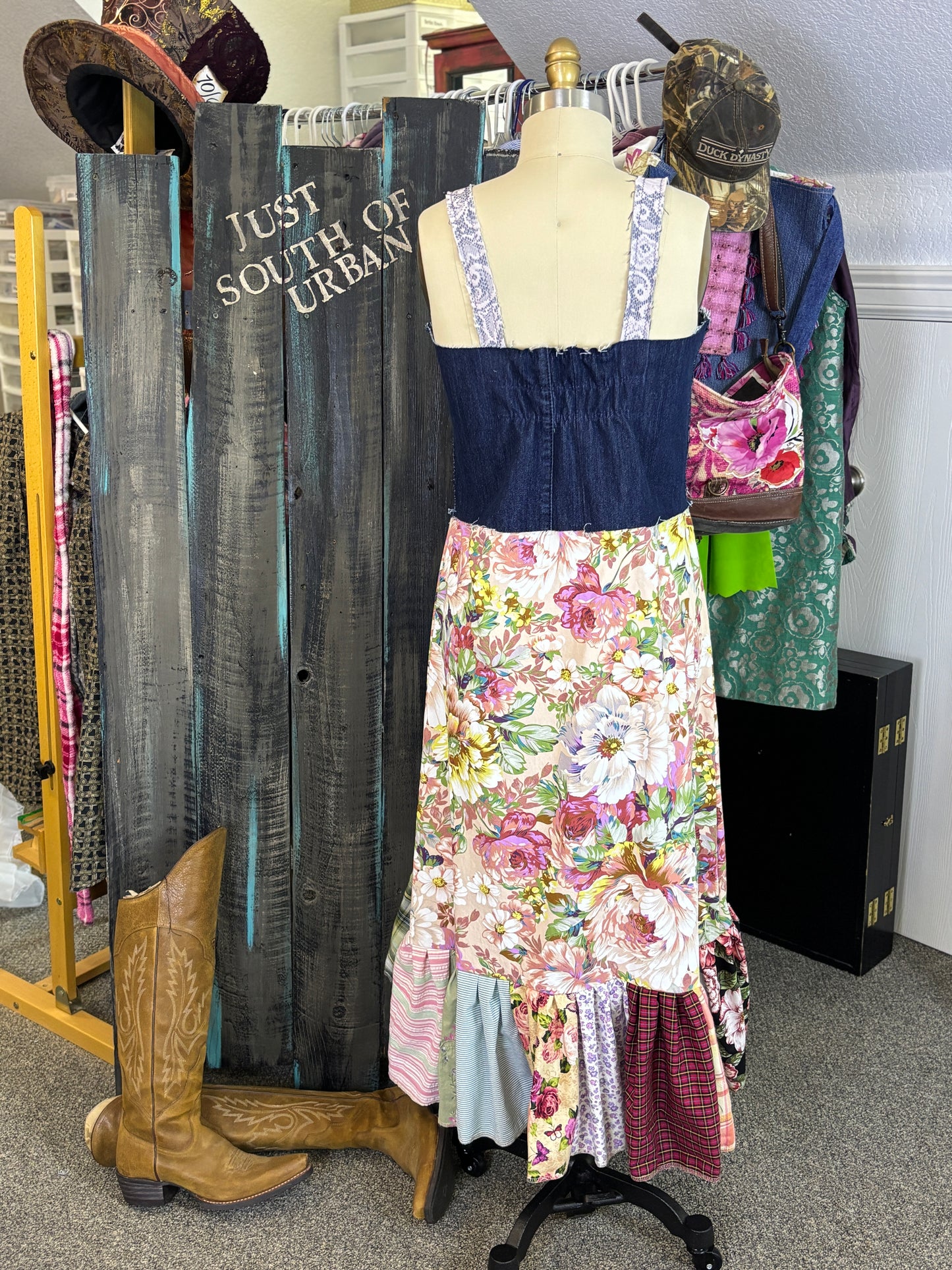 Summer Bohemian Floral Dress, Size Large, 10-12
