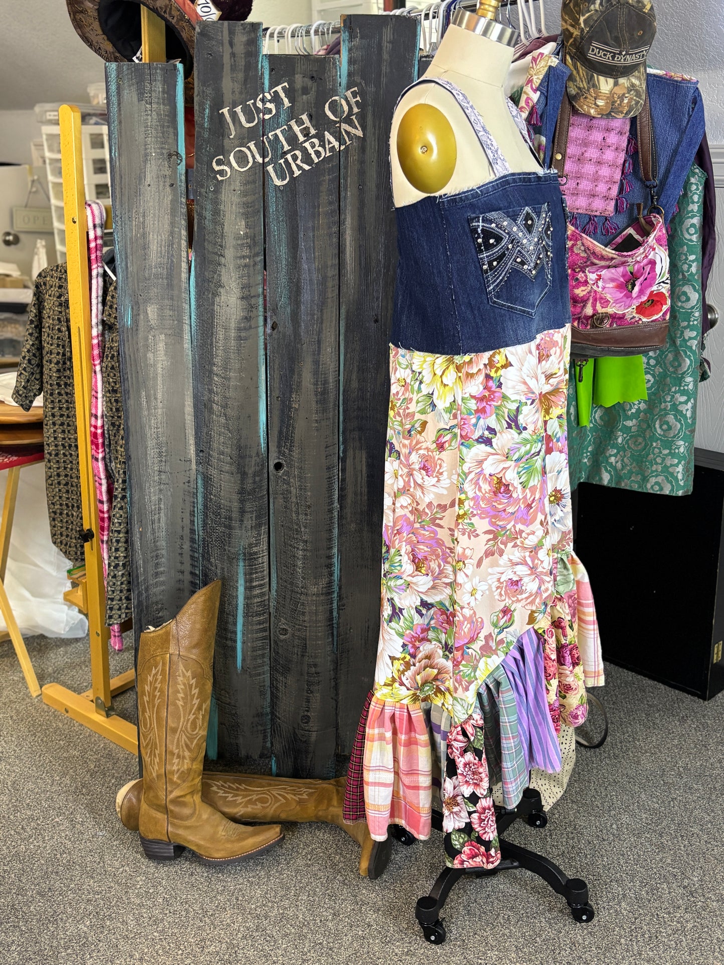 Summer Bohemian Floral Dress, Size Large, 10-12