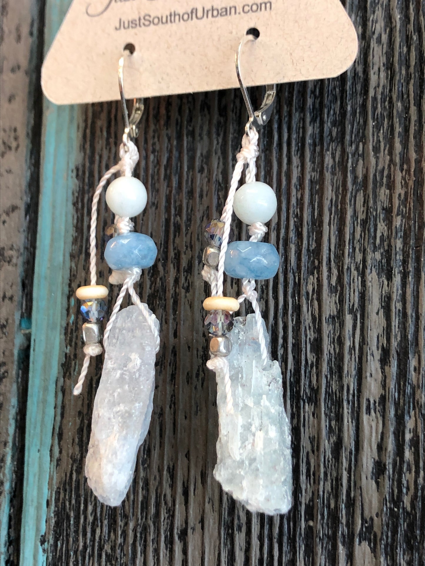 Kyanite Chard, Blue Agate, Amazonite Earrigs