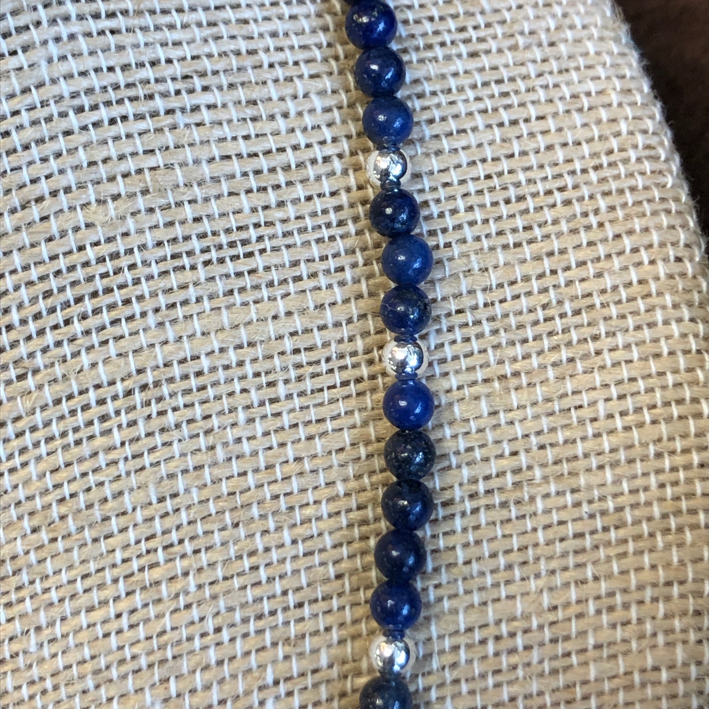 Lapis and Silver Tone Necklace
