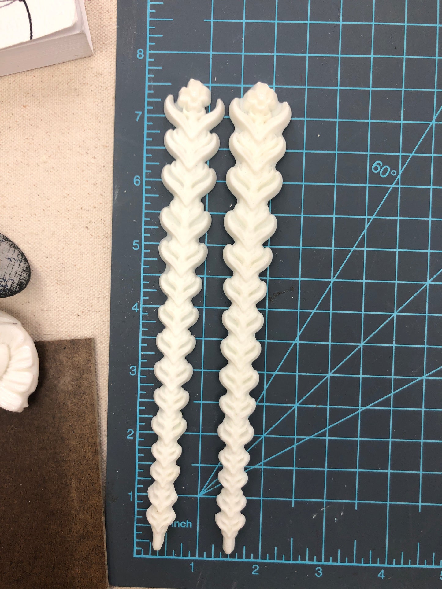 Pre-Cast Mould, Resin, from Italian Villa Scrolls, Set of 2, by Re-Design with Prima