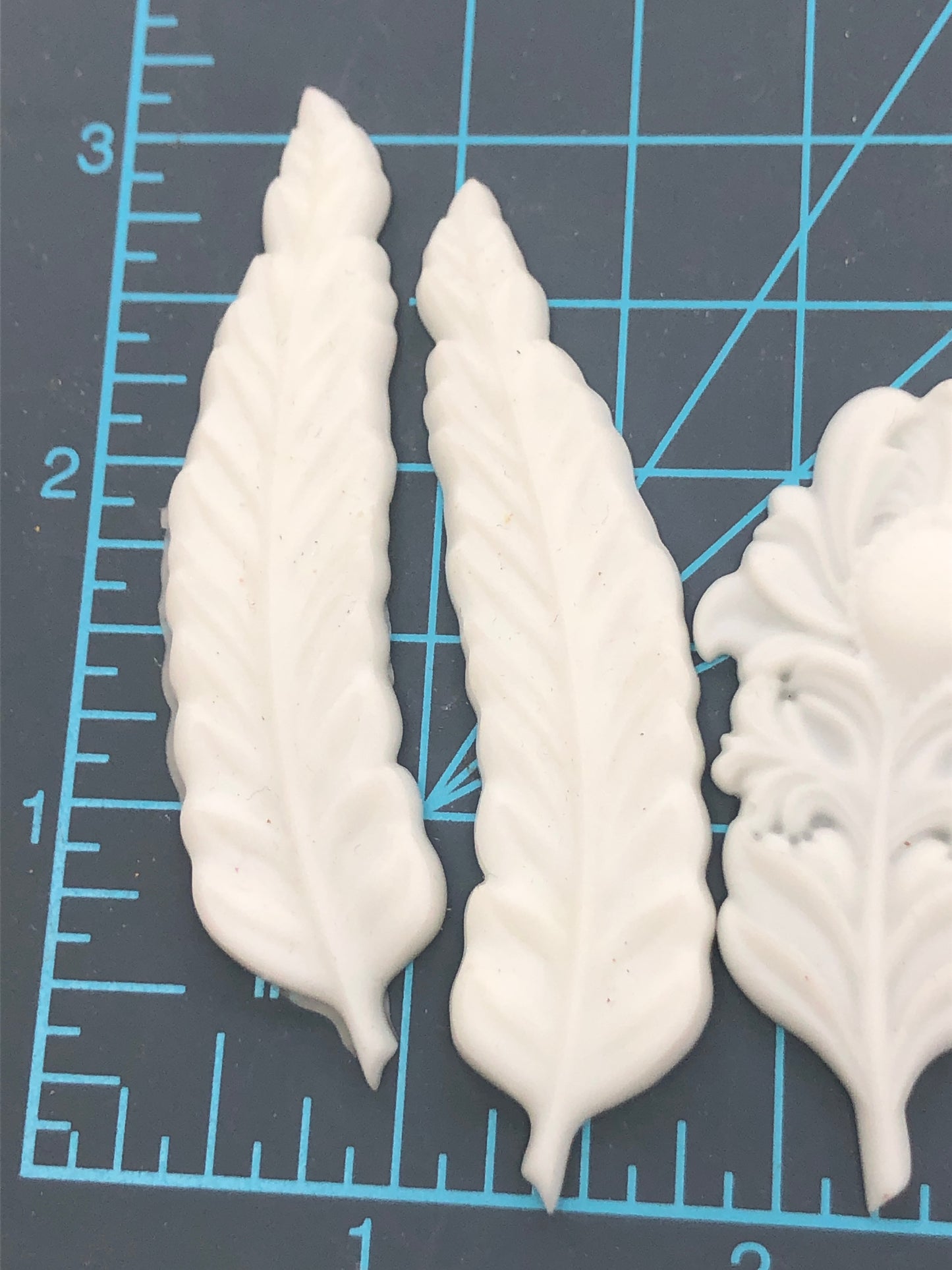 LOT of 12, Pre-Cast Mould, Resin, Feathers, Postage Stamps, Clocks