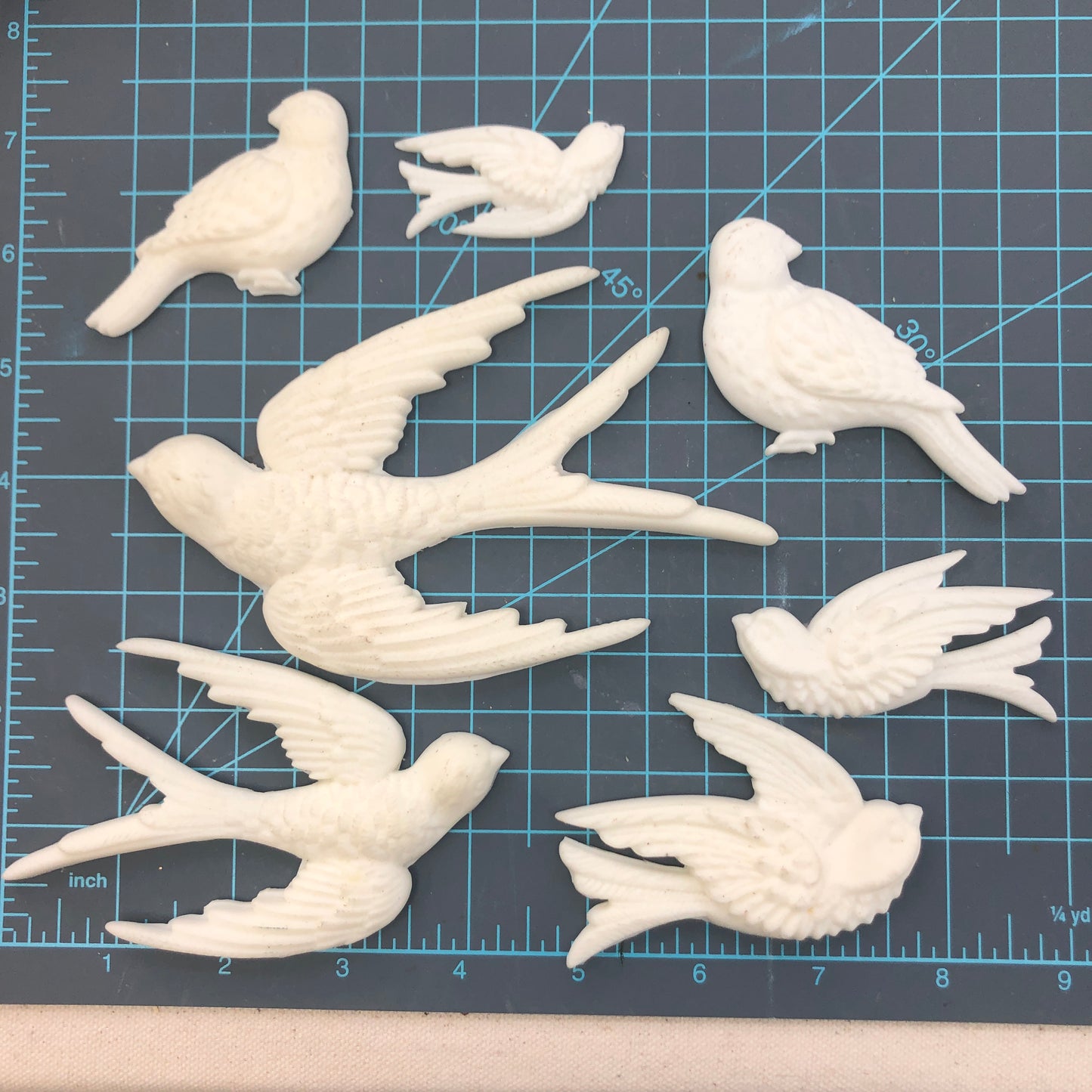 LOT of Birds, Pre-Cast Mould, Resin, IOD BirdSong, Bird Song