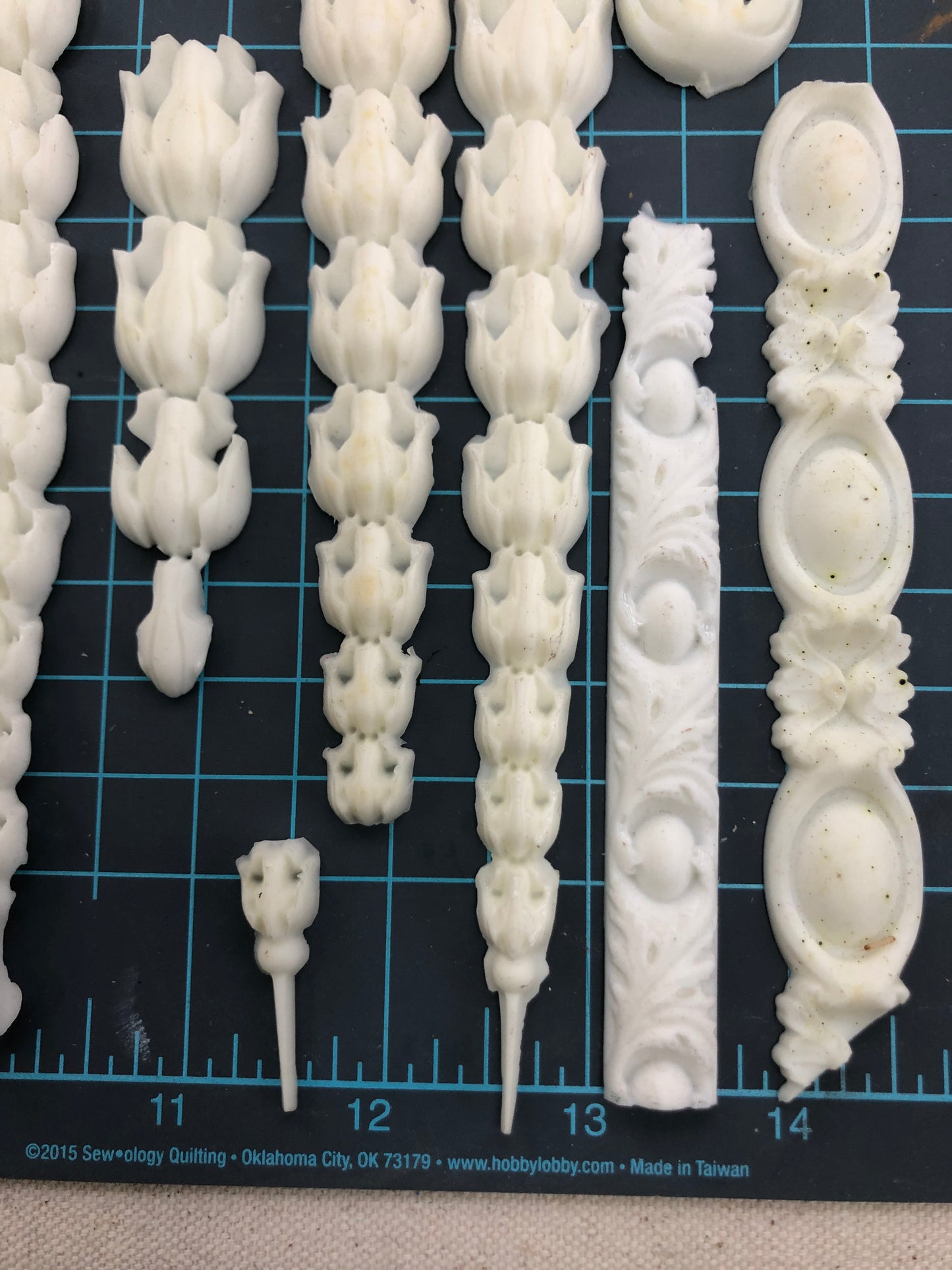 BIG LOT of Pre-Cast Moulds, Resin, Scroll, Fountains, Leaves, Borders, Edges