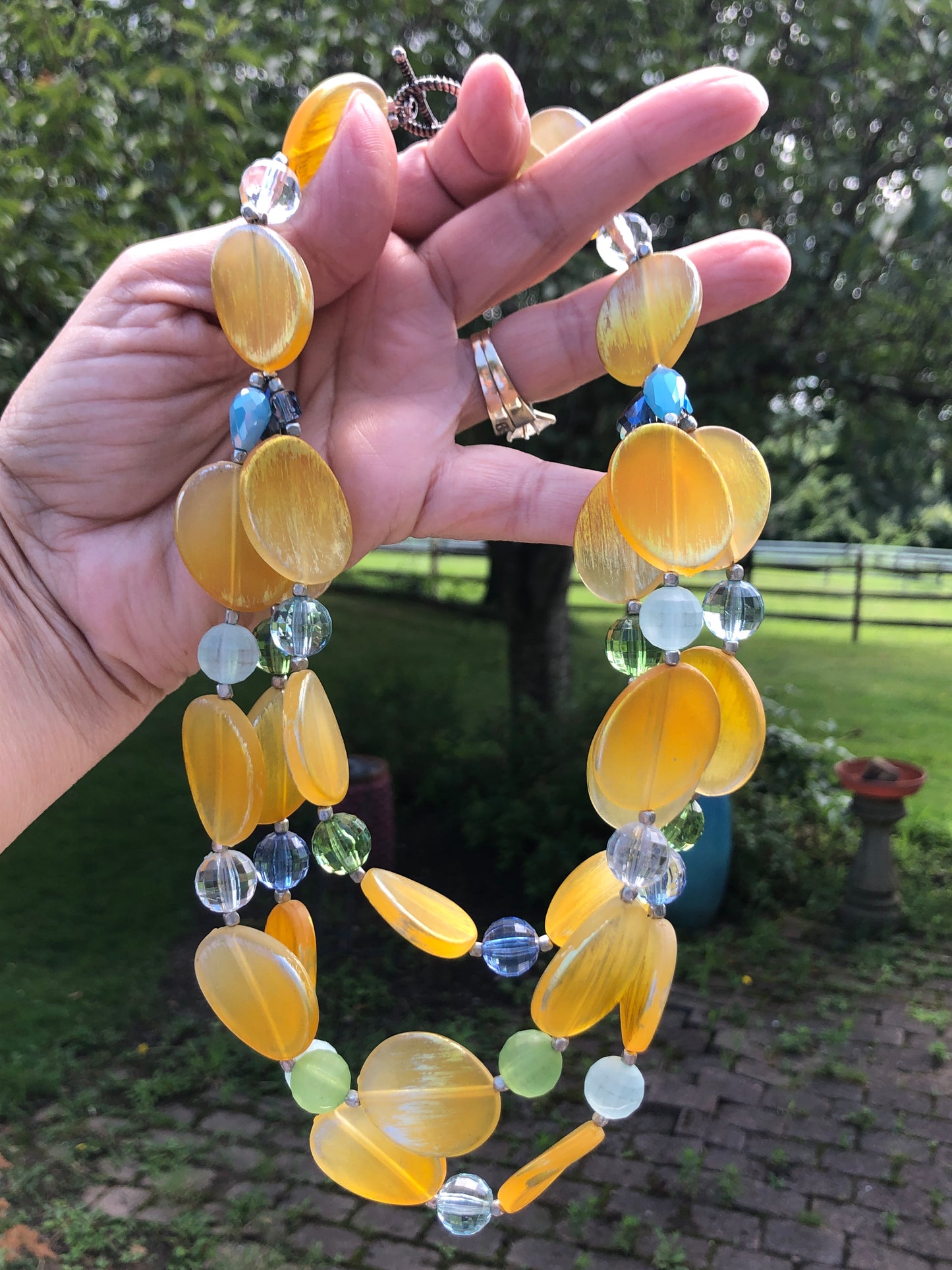 Summer Luncheon with the Ladies, 18" Necklace with Butterfly Earrings, Jewelry