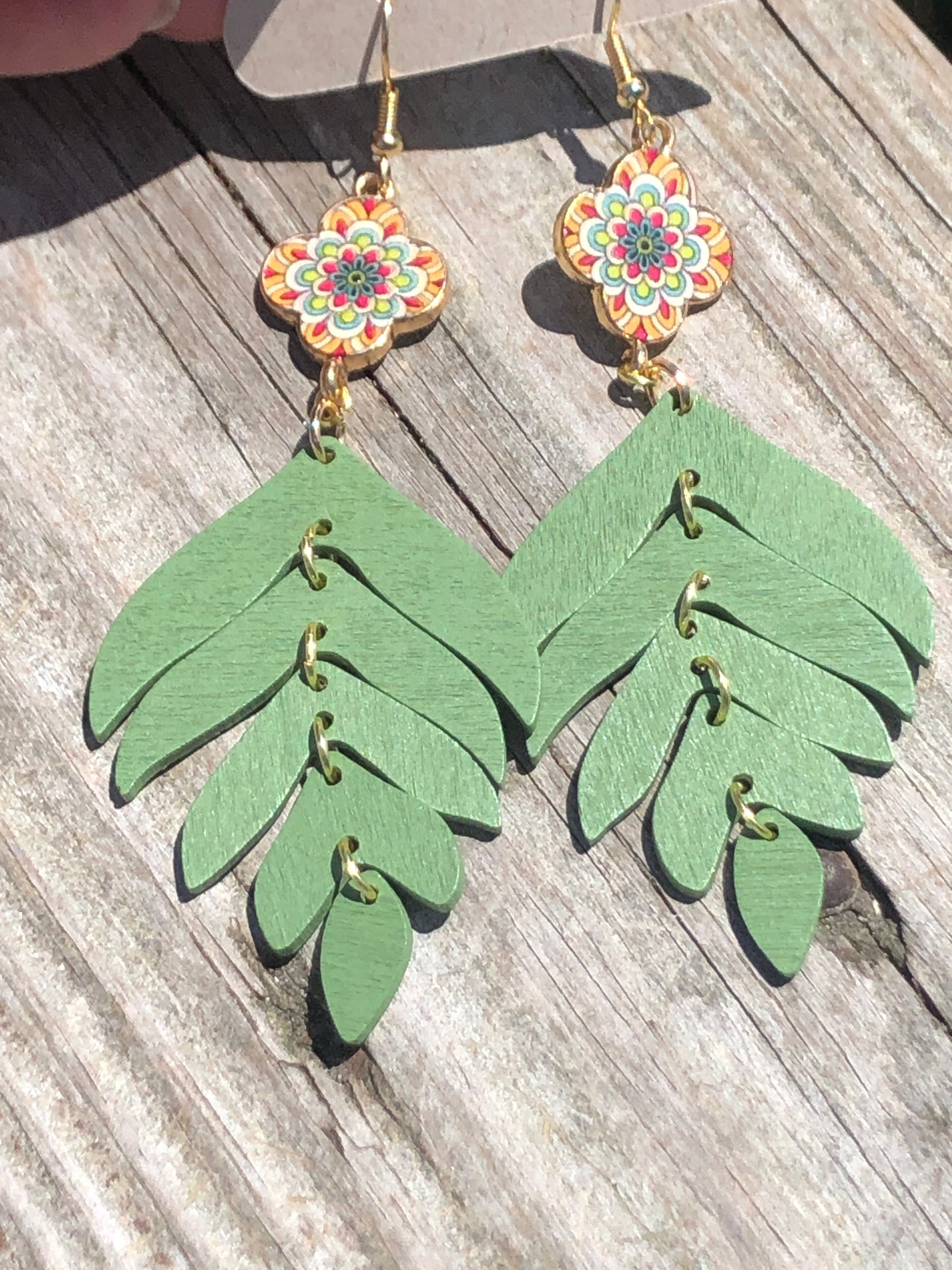 Boho Leafy Earrings, SUPER LIGHTWEIGHT