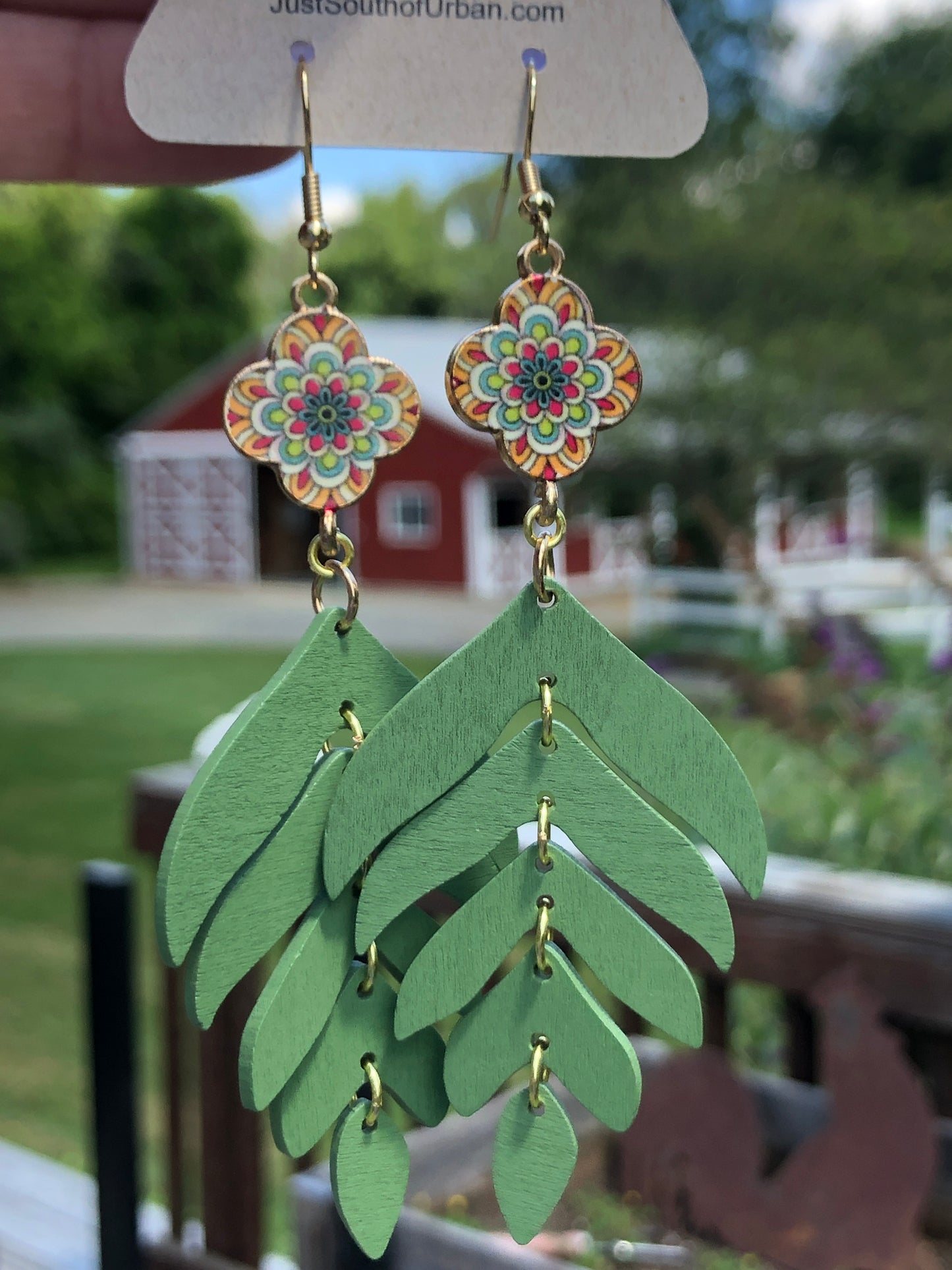 Boho Leafy Earrings, SUPER LIGHTWEIGHT