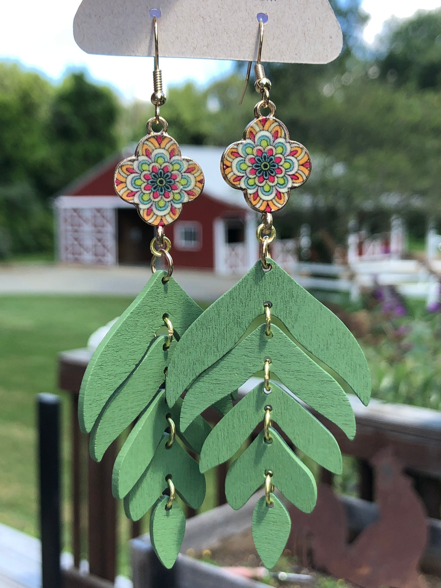 Boho Leafy Earrings, SUPER LIGHTWEIGHT