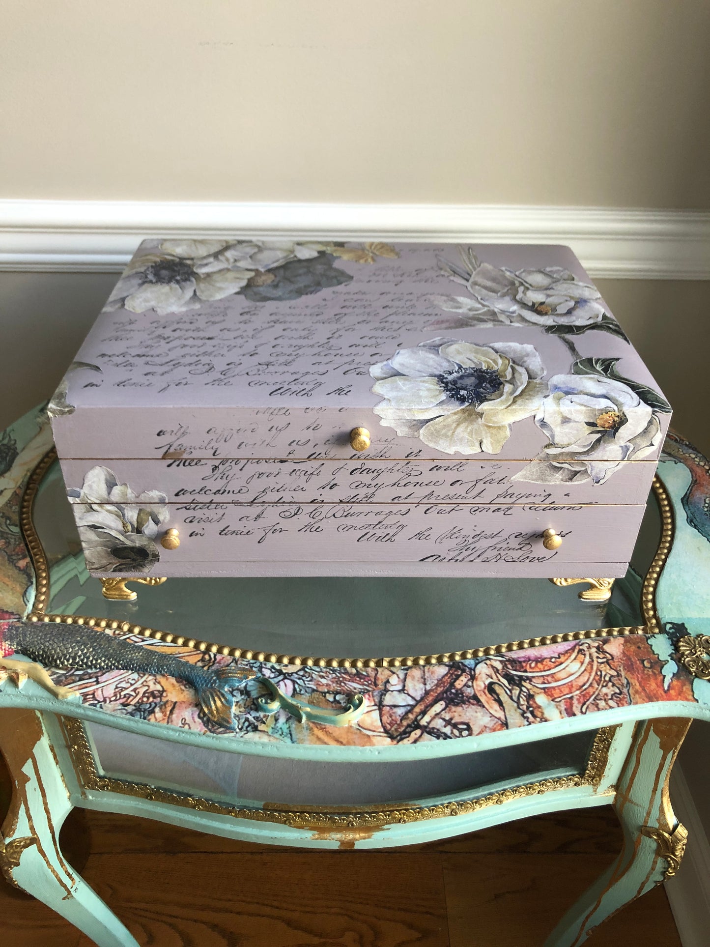 Romantic Dreams, Vintage Floral Jewelry Box