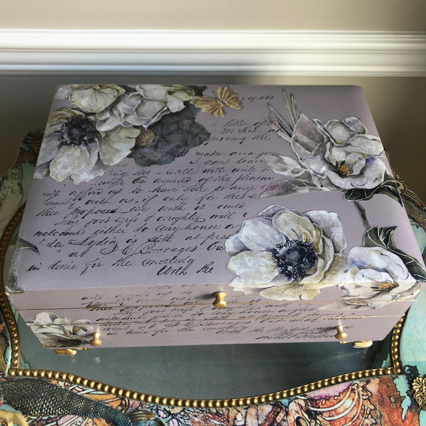 Romantic Dreams, Vintage Floral Jewelry Box