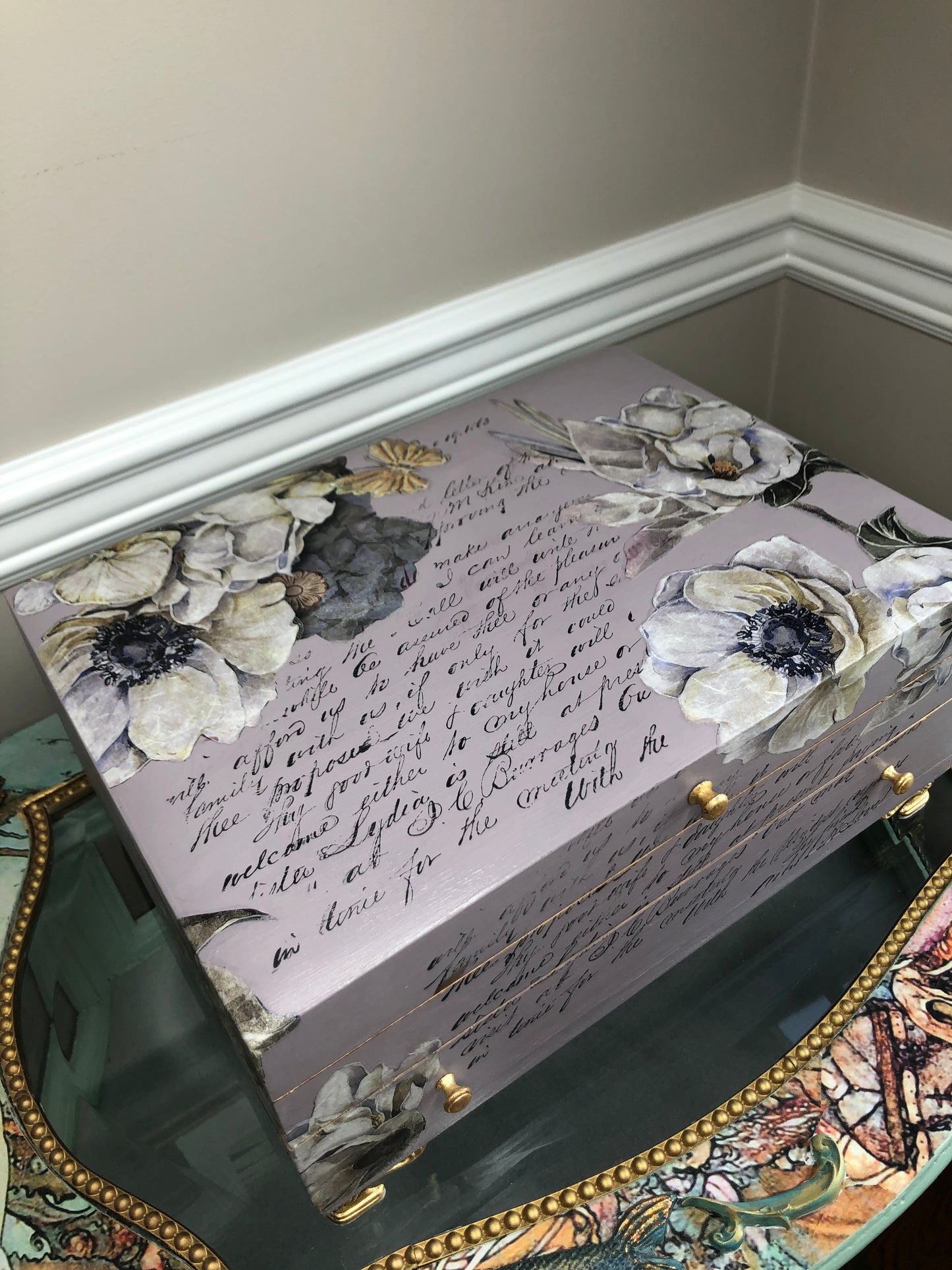 Romantic Dreams, Vintage Floral Jewelry Box