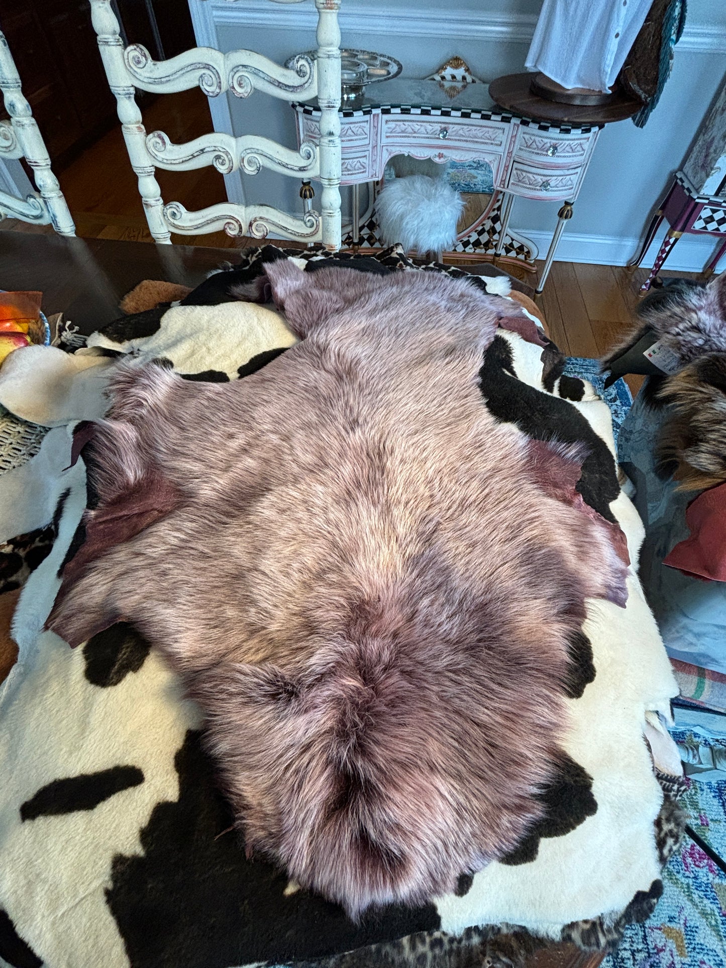 Listing 2 Shearling Merino Sheep Pelt, Sheepskin, Upholstery, Woolly, Leather Suede, Upcycling, DIY Projects, Choose Color, Genuine Hide Fur