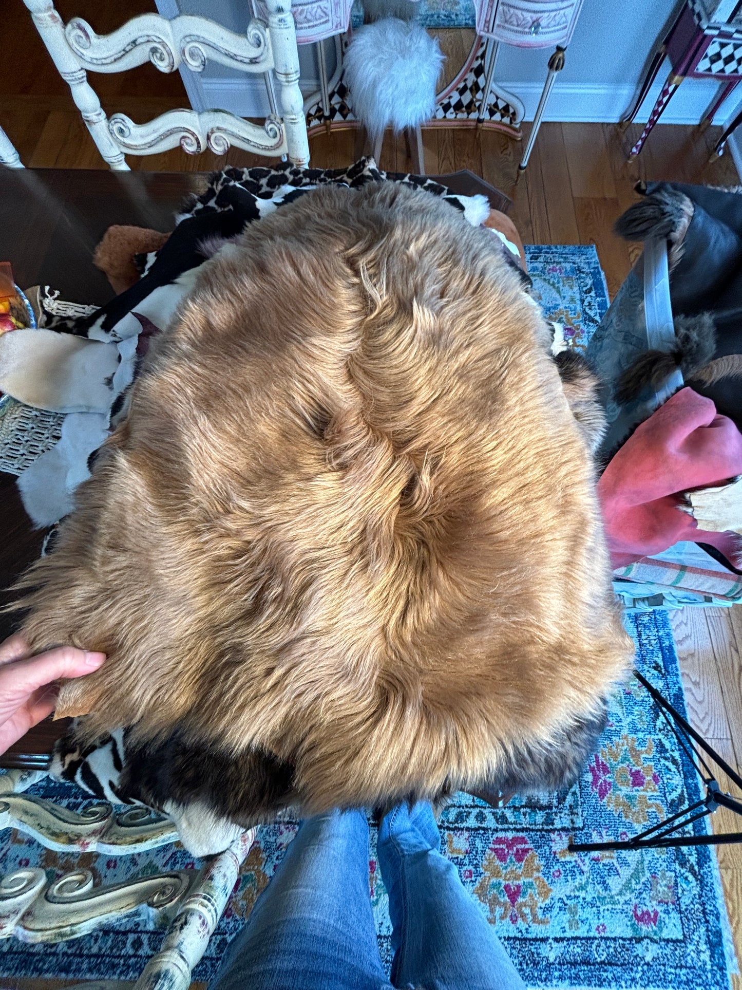 Listing 2 Shearling Merino Sheep Pelt, Sheepskin, Upholstery, Woolly, Leather Suede, Upcycling, DIY Projects, Choose Color, Genuine Hide Fur