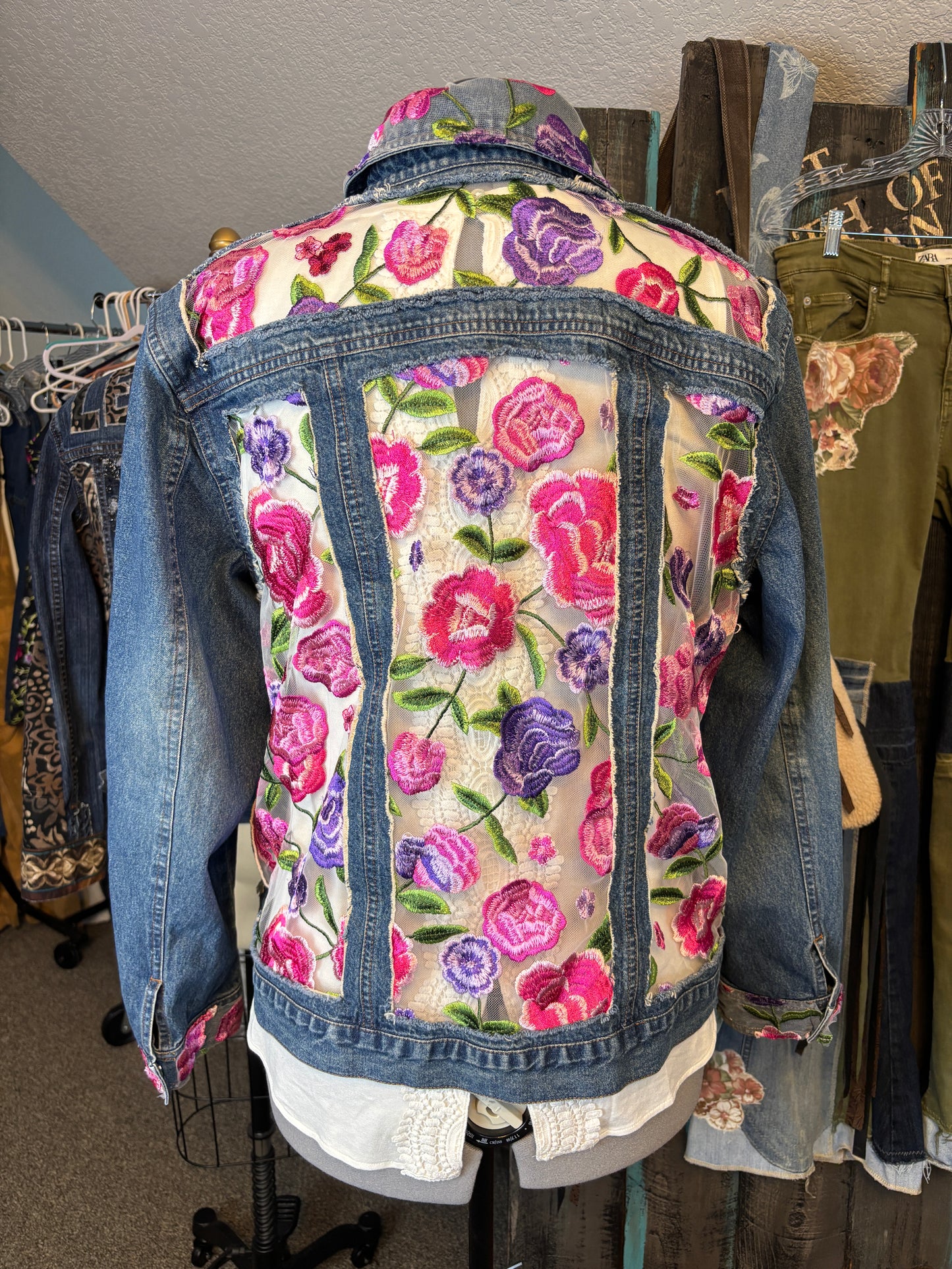 Custom Denim Window Pane Jacket for Jewett-Merritt