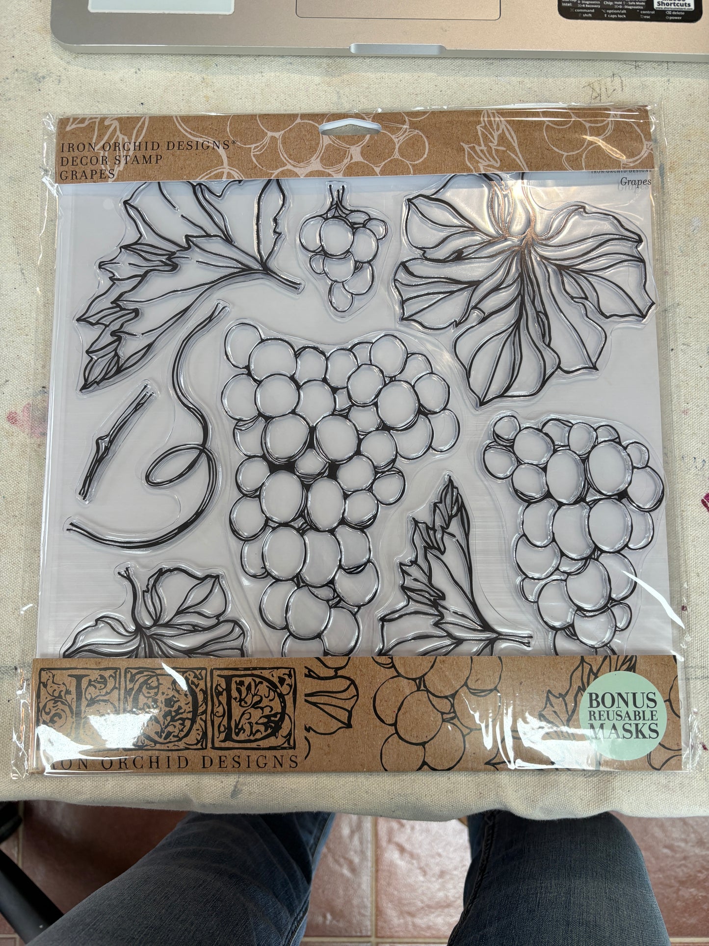 LOT OF @ IOD Acanthis Mould and Decor Stamp Grapes SALE CLOSE OUT