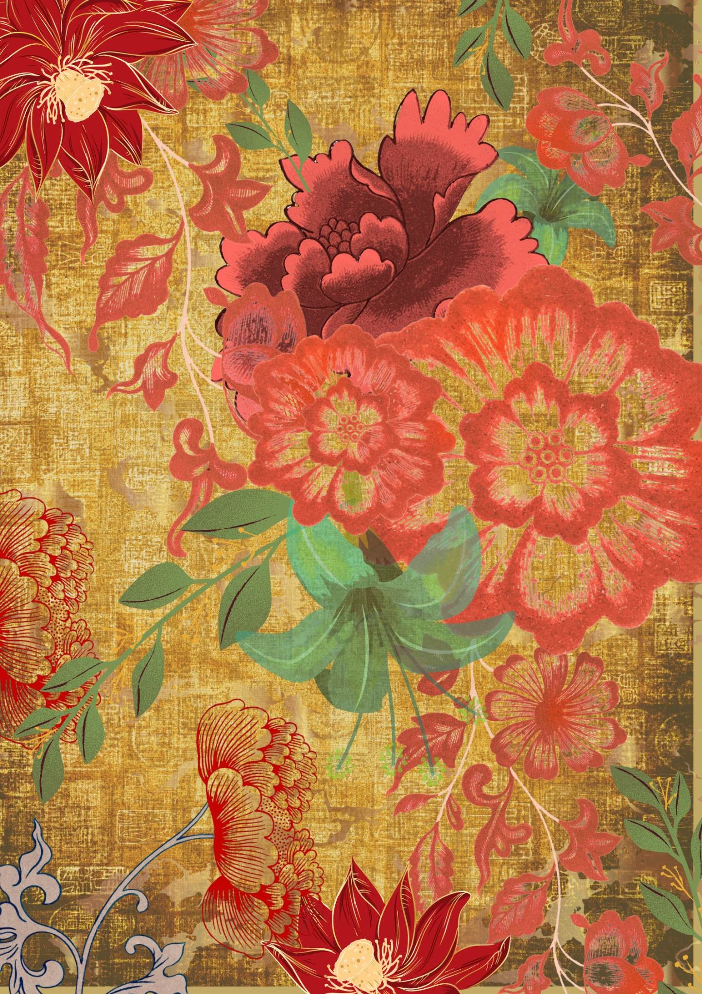 CHINOISERIE, Made by Marley, Decoupage Papers, Set of 3 Sheets