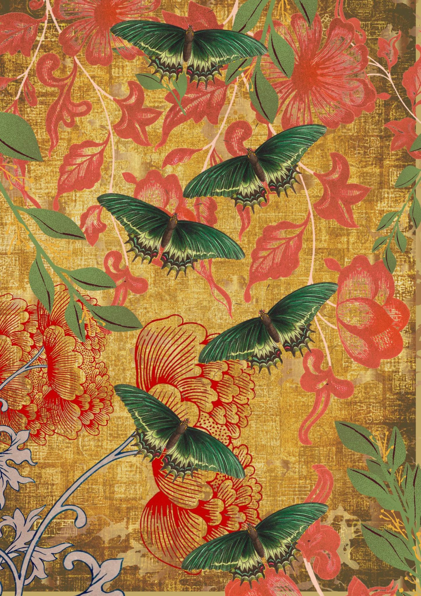 CHINOISERIE, Made by Marley, Decoupage Papers, Set of 3 Sheets