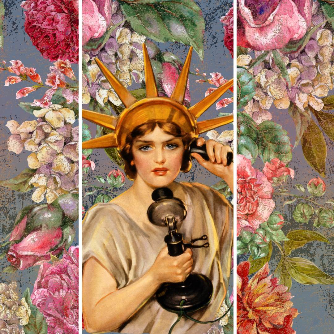 LIBERTY, Made by Marley, Decoupage Papers, Set of 3 Sheets