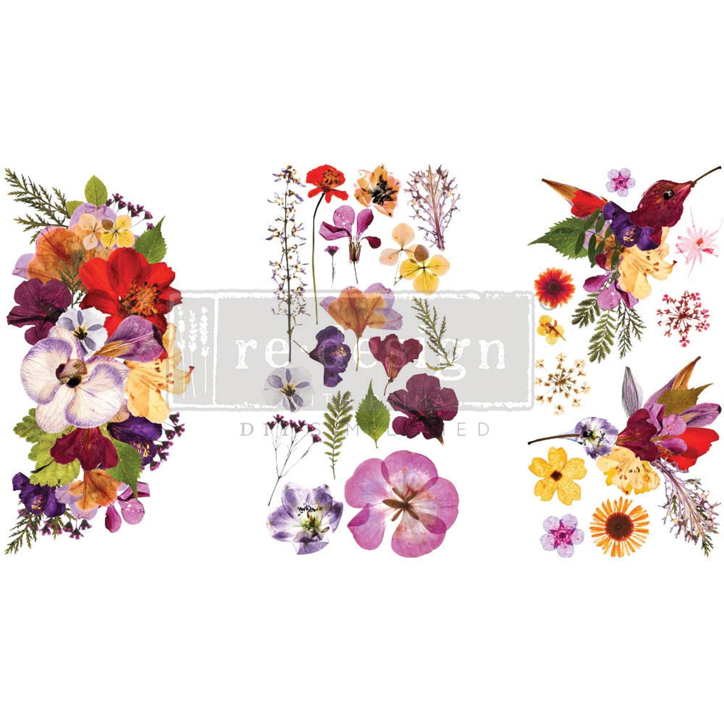 ORGANIC FLORA Furniture Transfer, Re-design with Prima, MINI Size, 3 sheets 6 x 12 ea