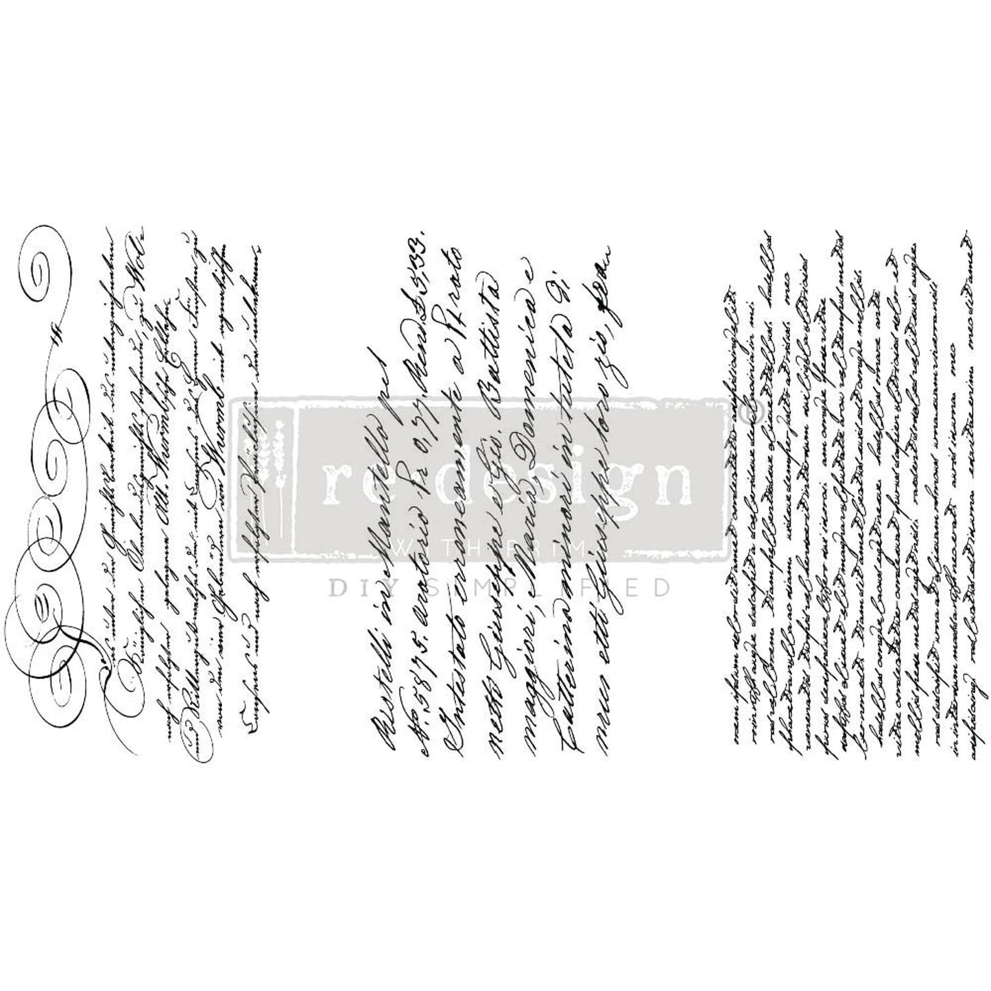 SECRET LETTER, Furniture Transfer, Re-design with Prima, MINI Size, 3 sheets 6 x 12 ea