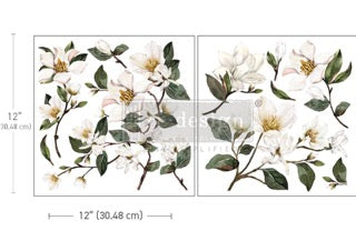 MAGNOLIA GARDEN, Furniture Transfer, Re-design with Prima, MAXI 12 x12, 2 Sheets