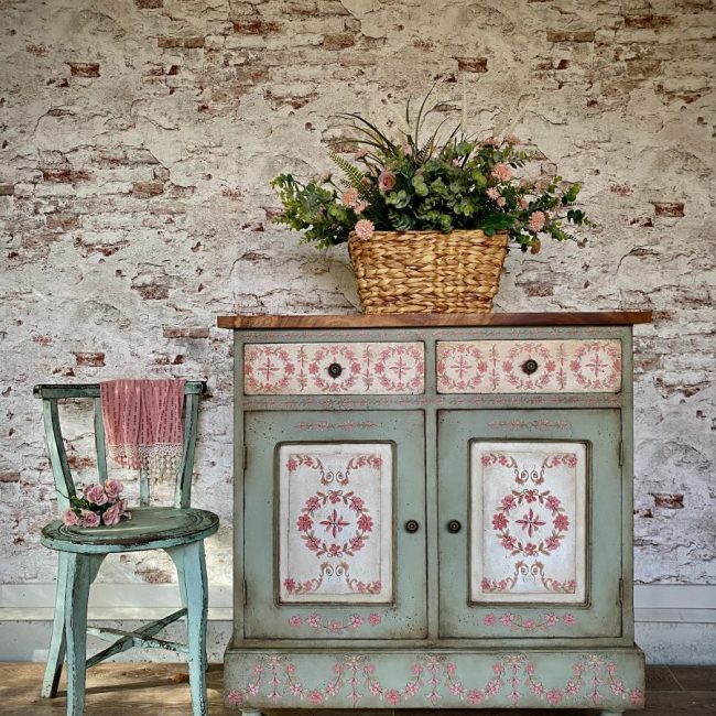 Annie Sloan Flower Garden, Furniture Transfer Decal by Re-Design with Prima, 24″X35″, CUT INTO 2 SHEETS