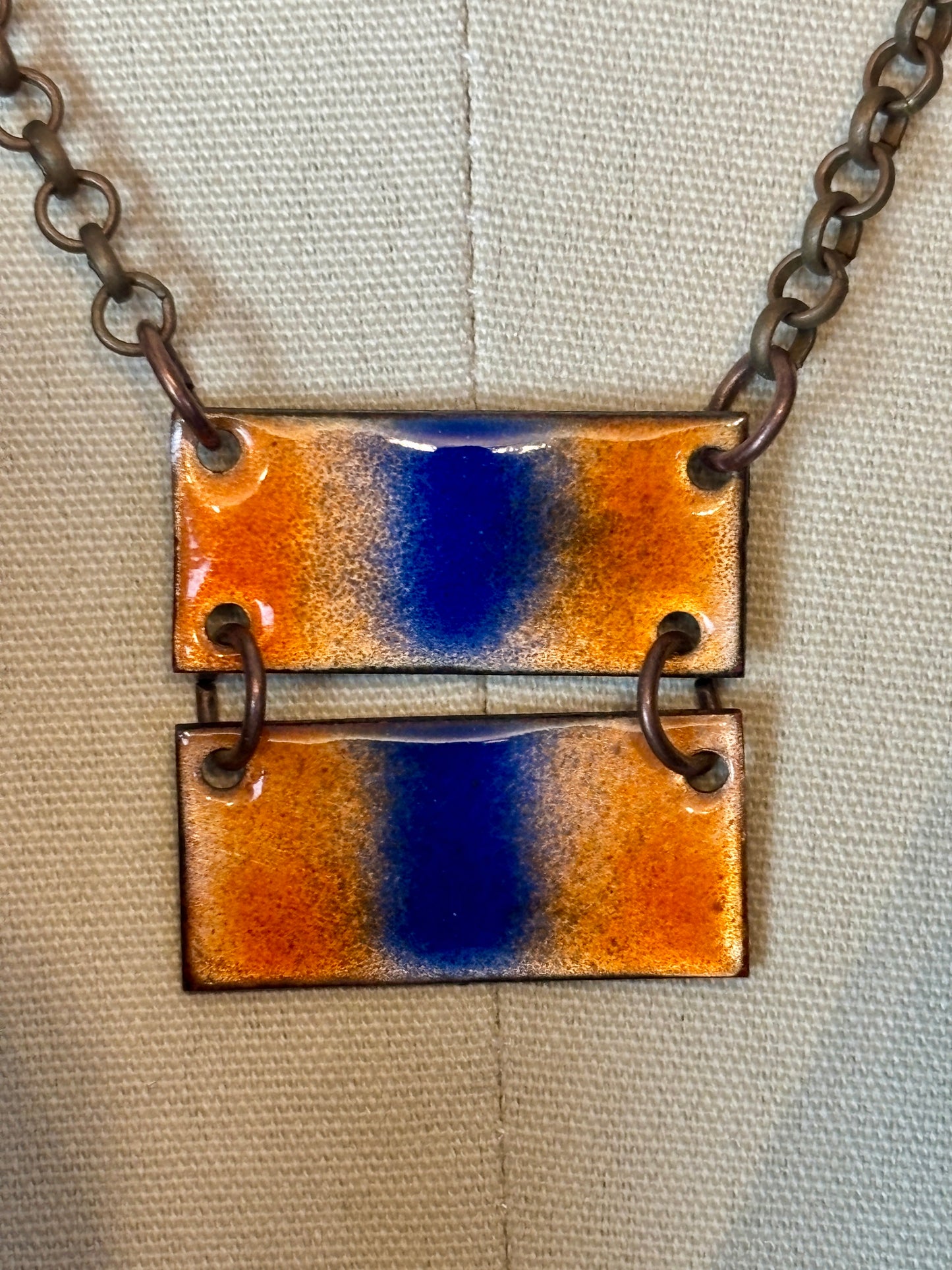Enameled Glass on Copper
