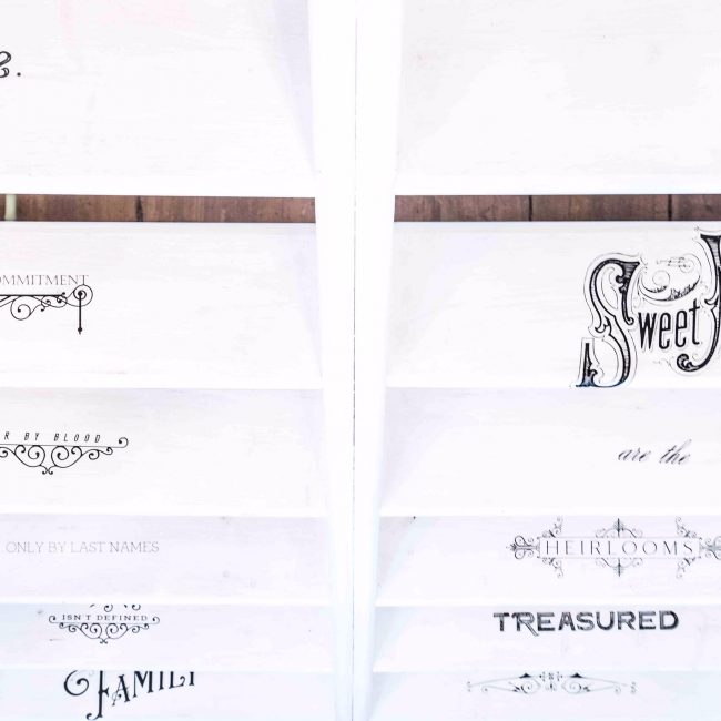 Family Heirlooms, Furniture Transfer Decal by Re-Design with Prima, 24″X35″, CUT INTO 2 SHEETS