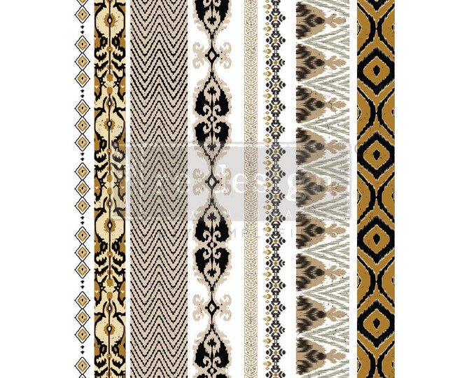 EXOTIC BORDERS, Furniture Transfer Decal by Re-Design with Prima, 24″X35″