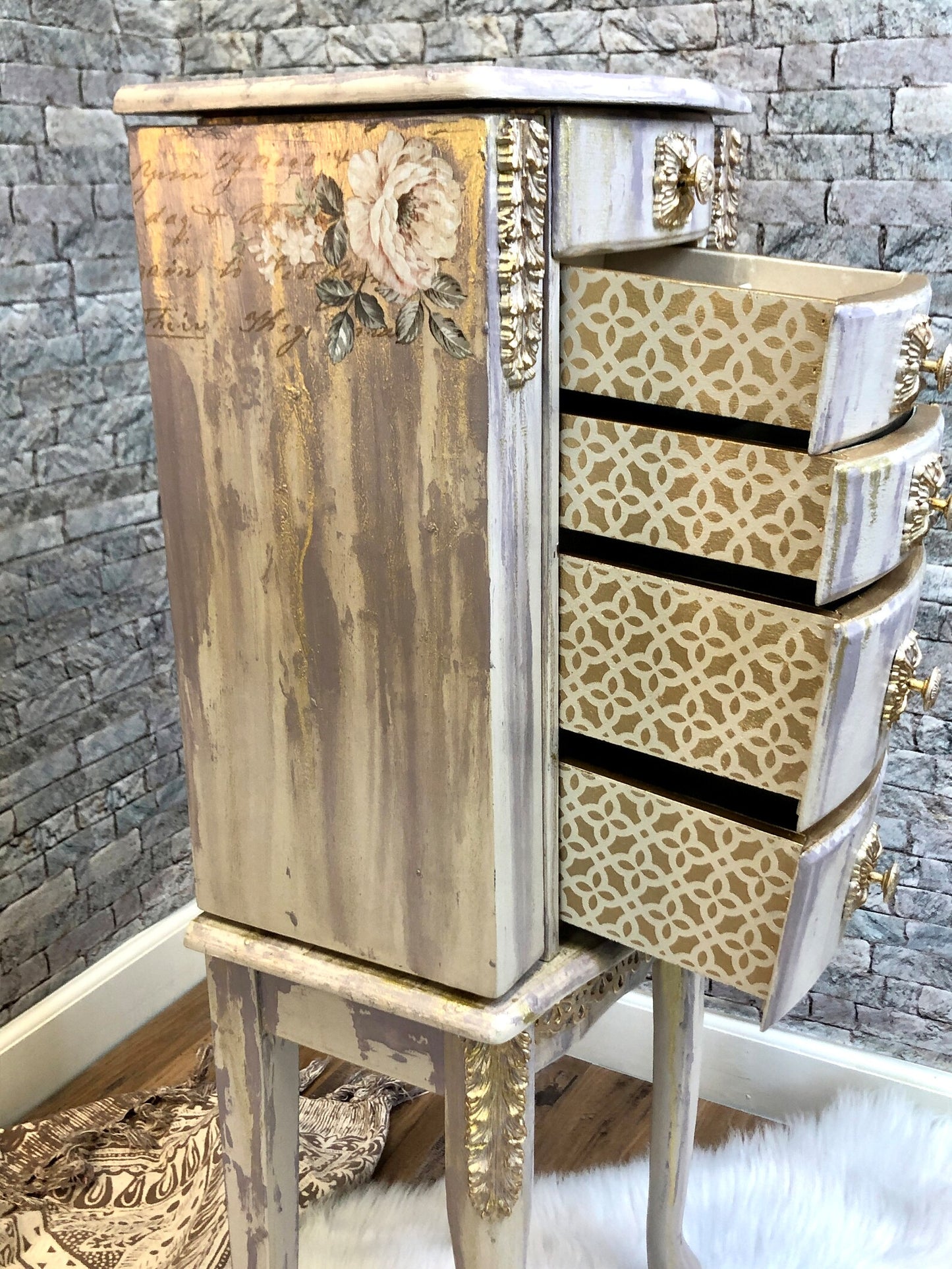 Sophia, a Floral Jewelry Armoire