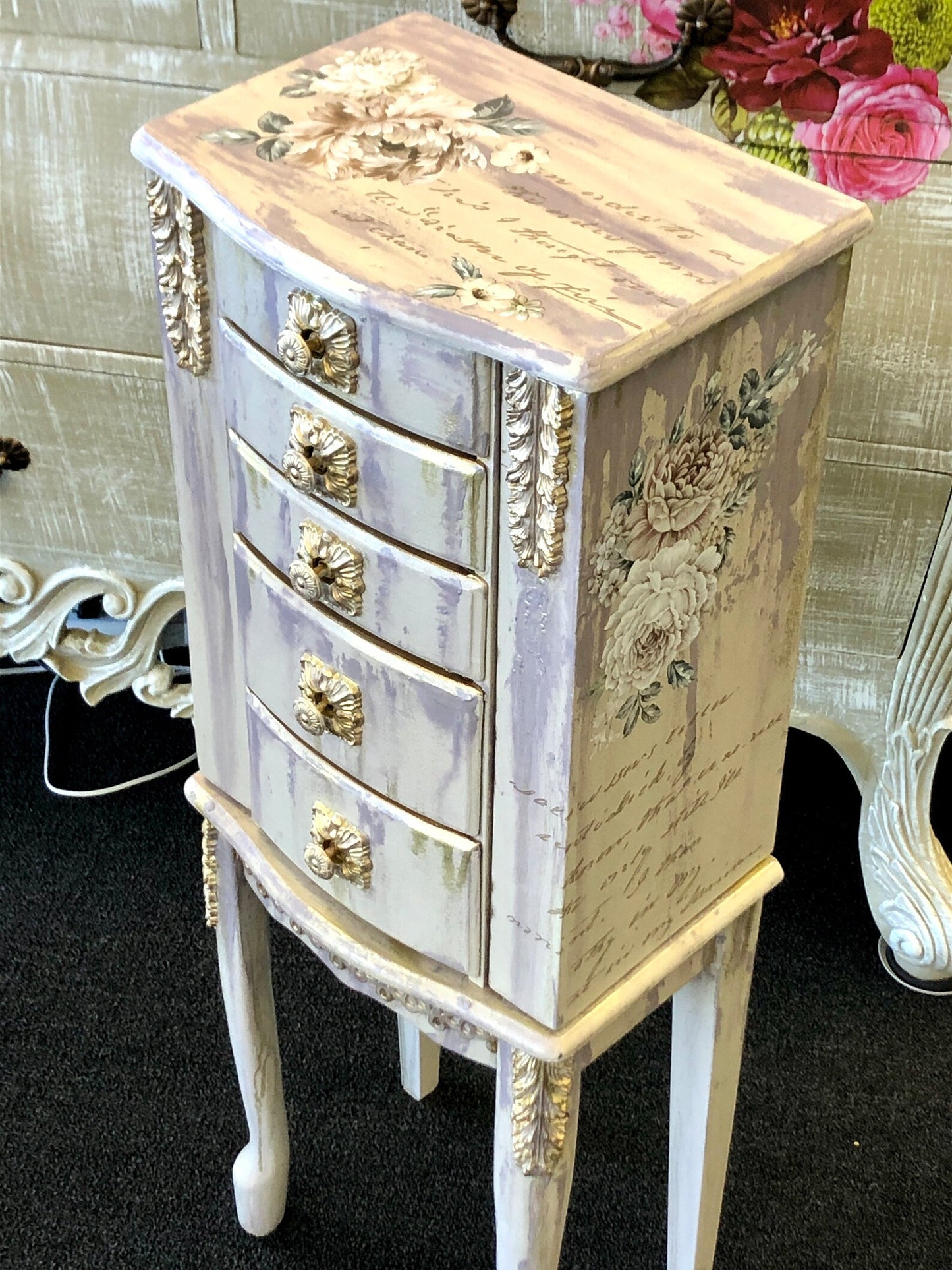 Sophia, a Floral Jewelry Armoire
