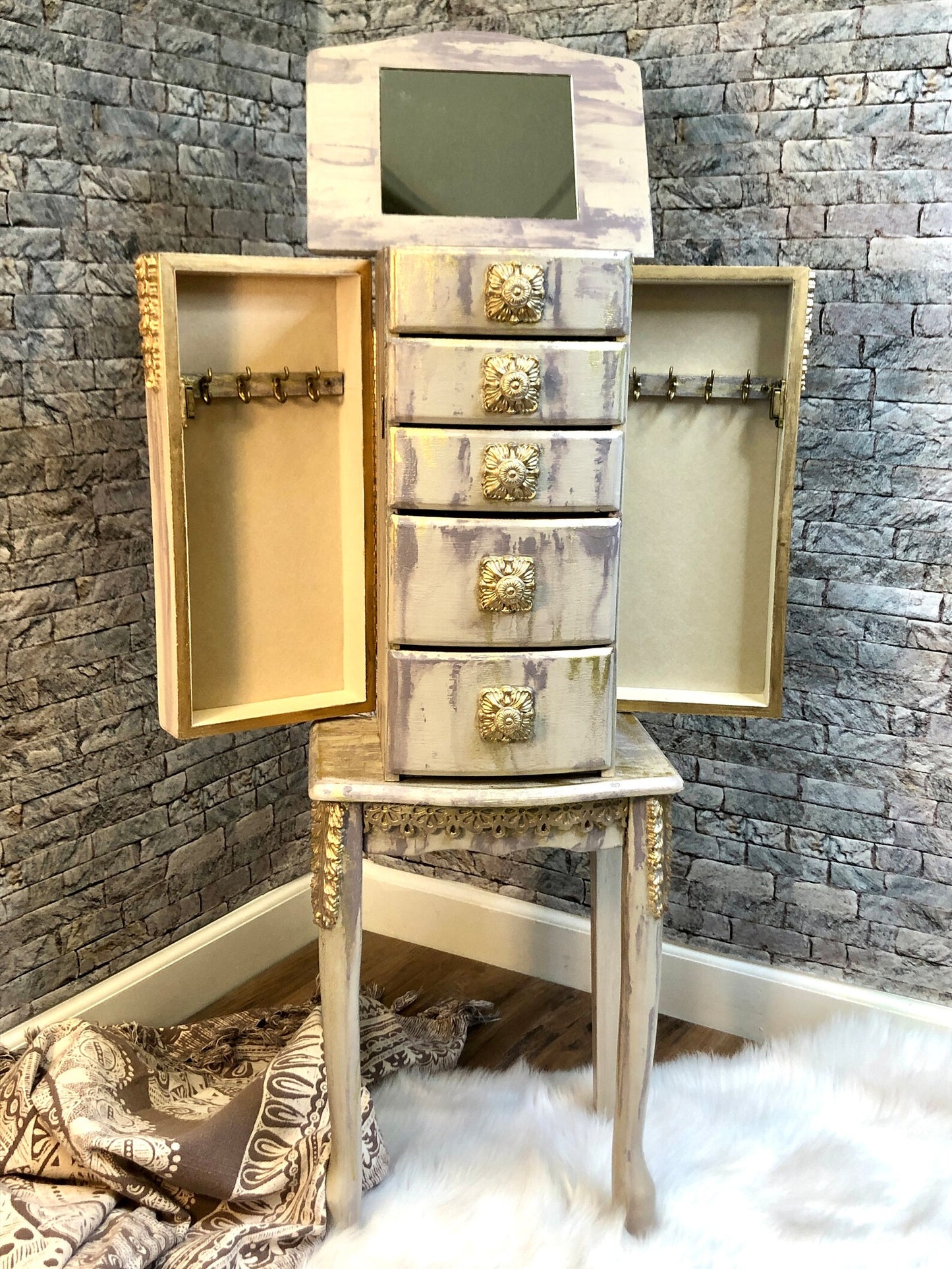 Sophia, a Floral Jewelry Armoire