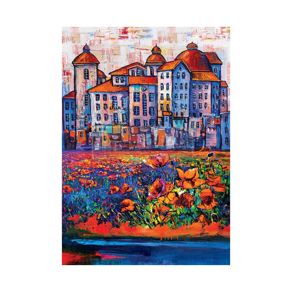 Village in Color, Decoupage Fiber, Re-design with Prima, 1 SHEET, A1 SIZE, 23.4"x 33.1"