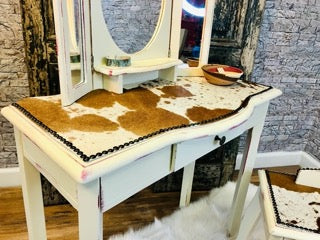 Cowgirl Vanity with Authentic Bull's Hair