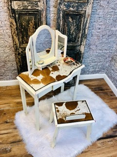 Cowgirl Vanity with Authentic Bull's Hair