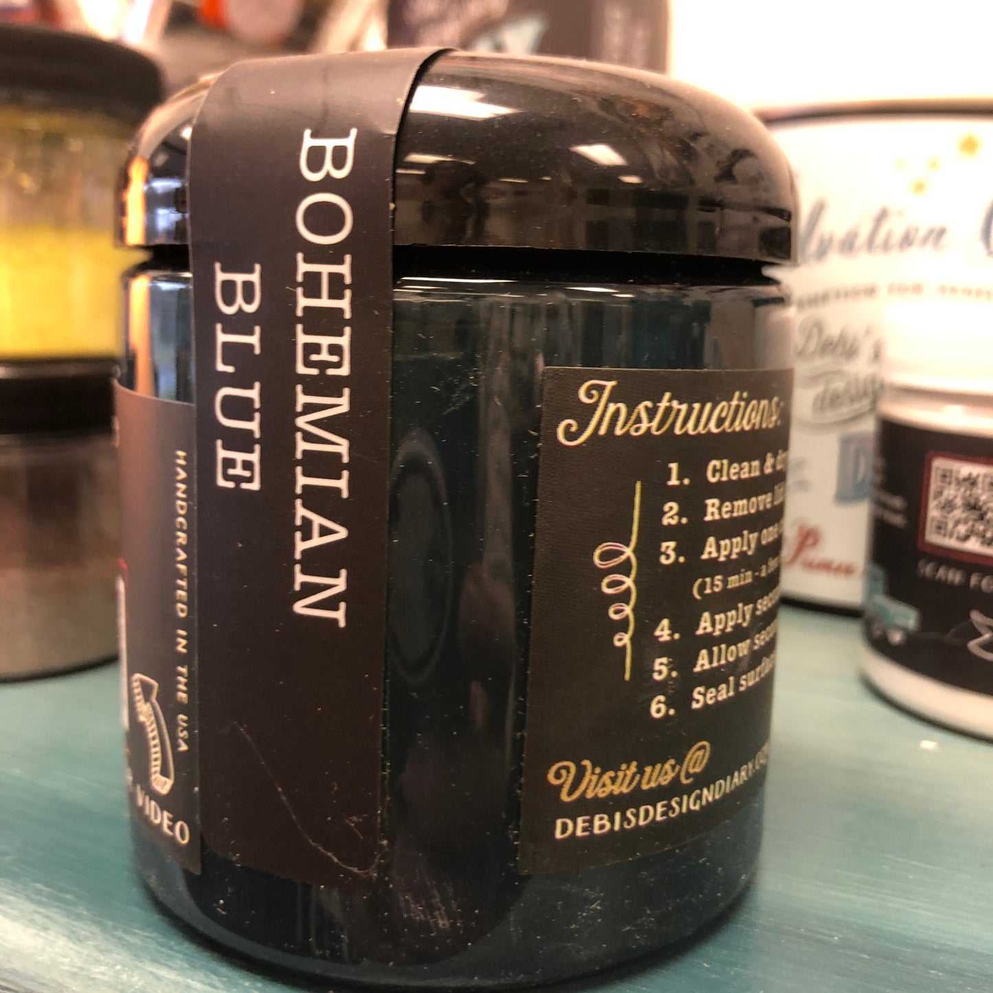 DIY Paint Bohemian Blue Plastic Free Paint, Non Toxic, No VOC's