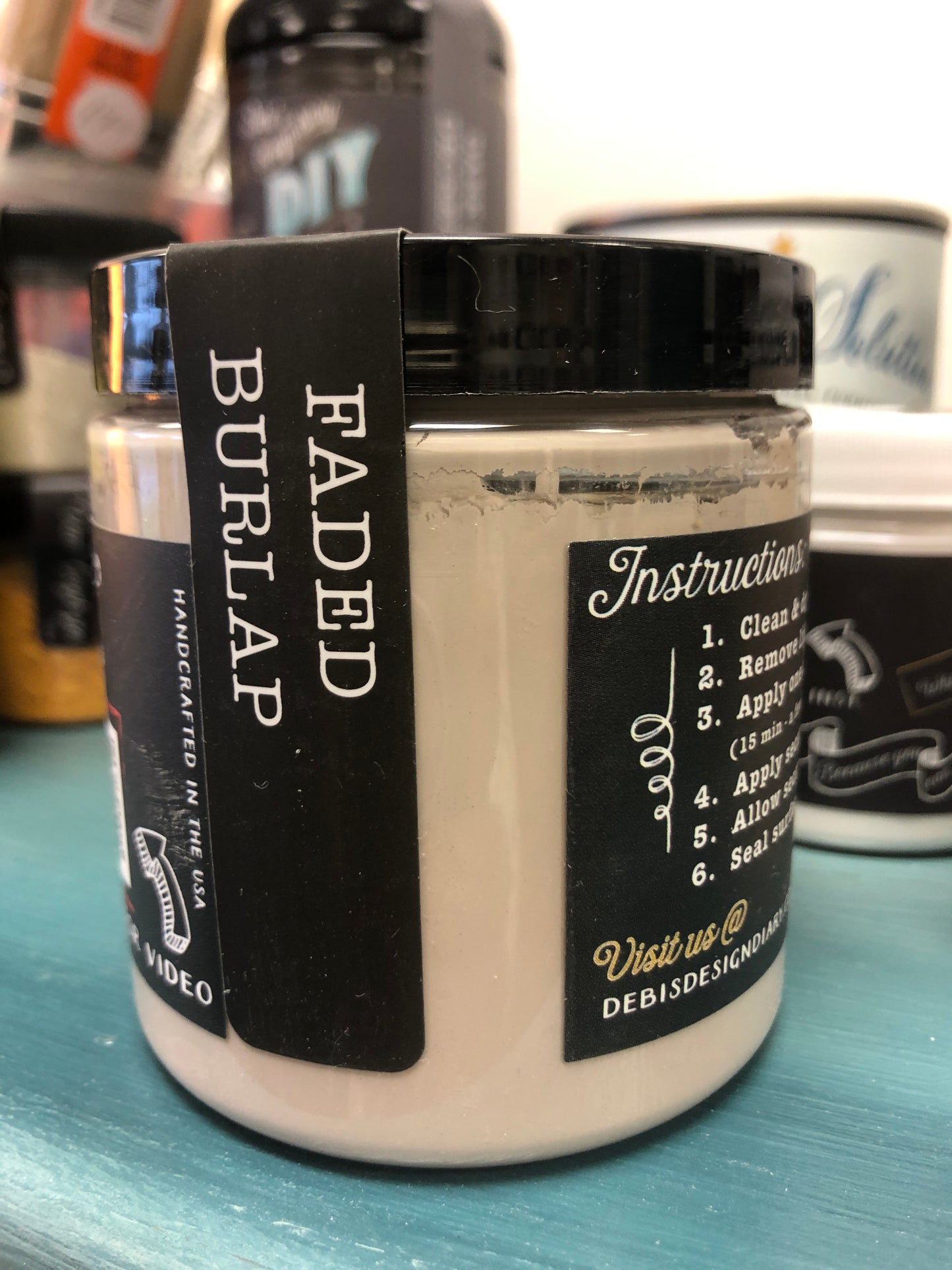 DIY Paint Faded Burlap
