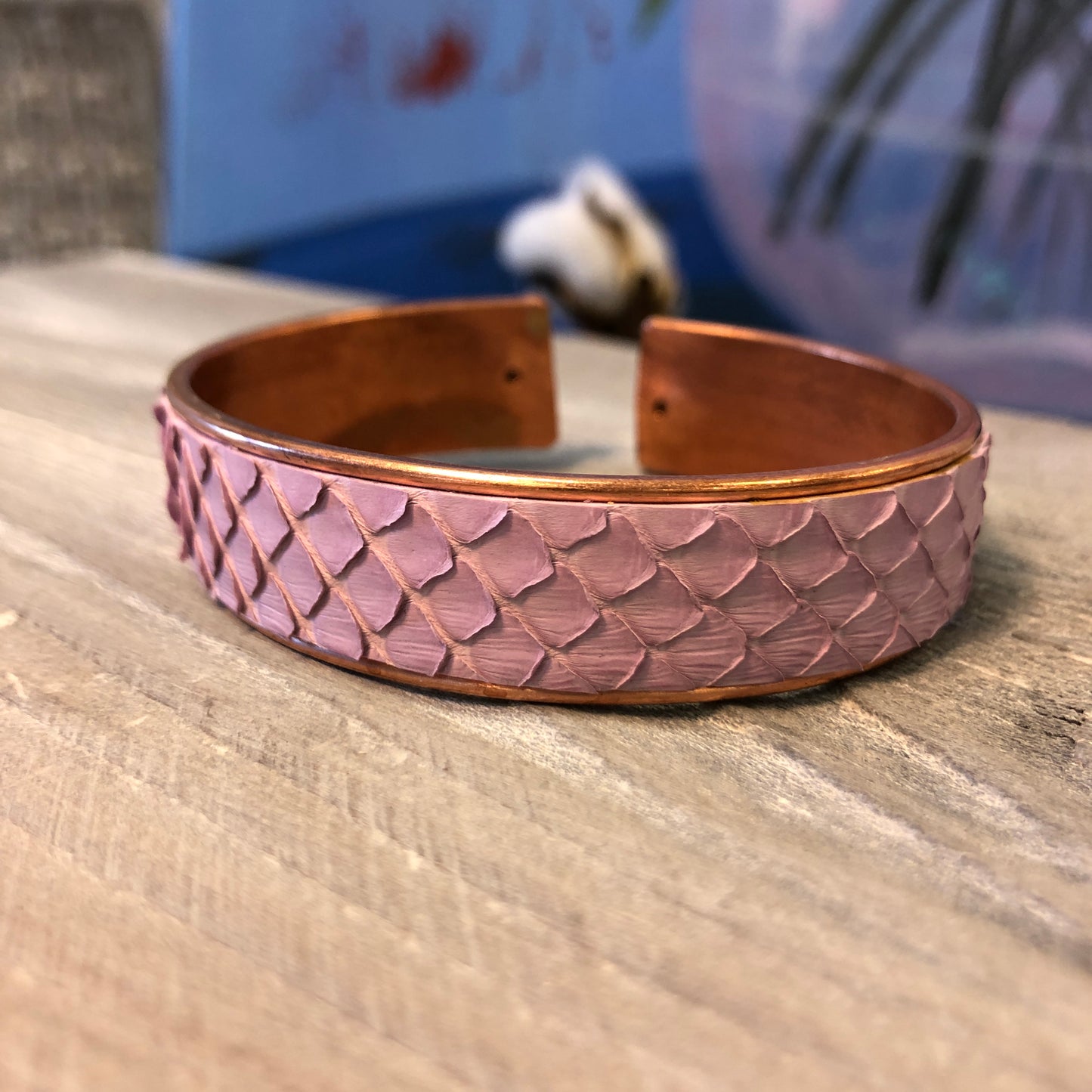 Copper Leather Bracelet Cuffs, Choose Your Fave