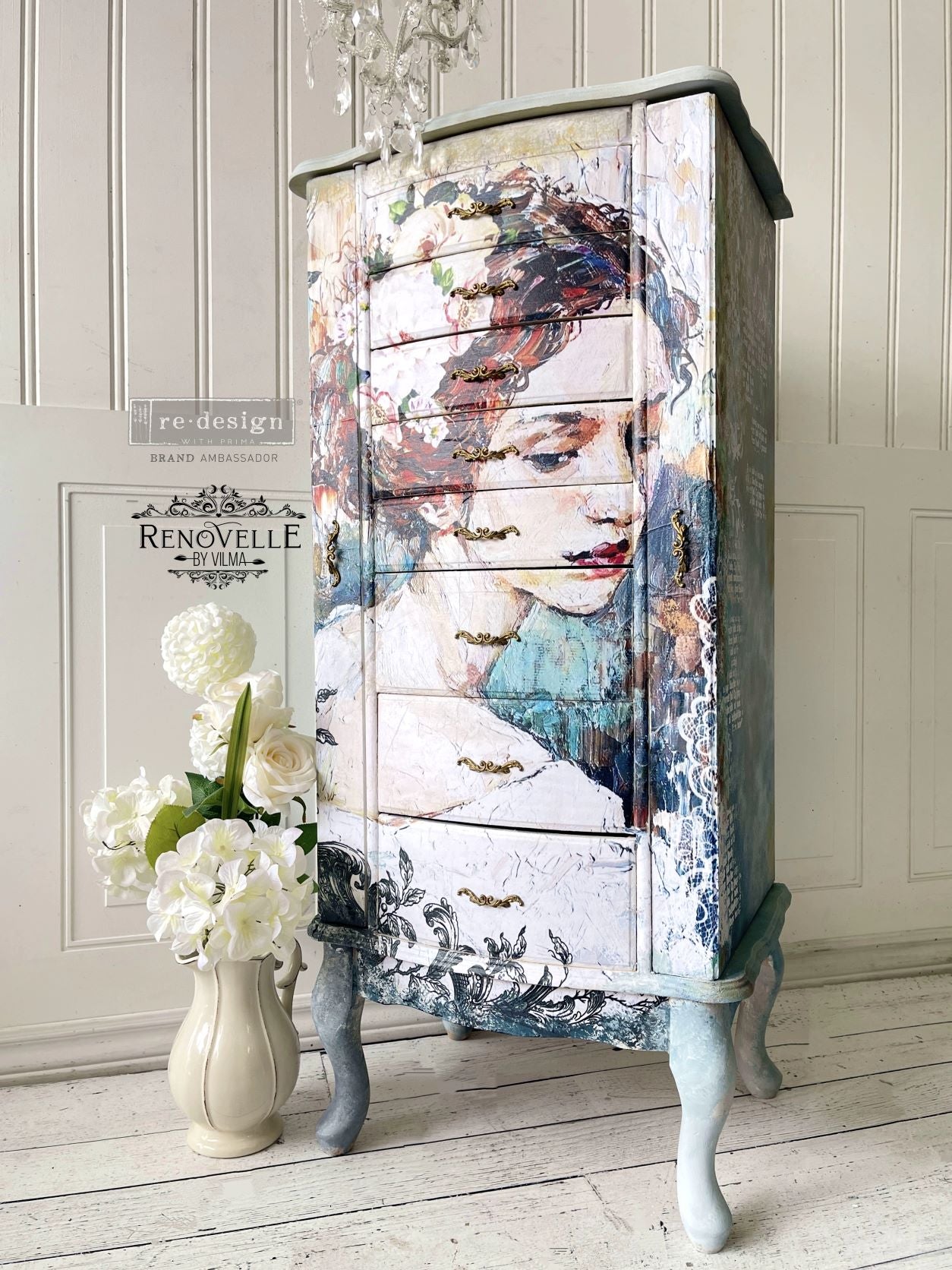 Peaceful Ponder, Decoupage Fiber Paper, Re-design with Prima, – 1 SHEET, A1 SIZE, 23.4 x 33.1