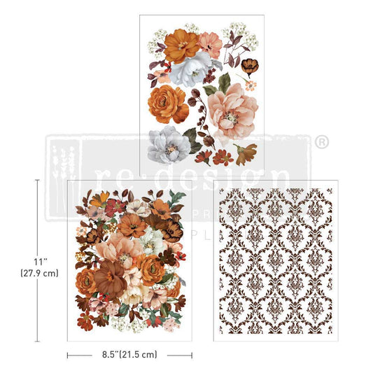 CLASSIC PEACH, Furniture Transfer, Re-design with Prima Middy's, 3 Sheets, 8.5″X11″ ea