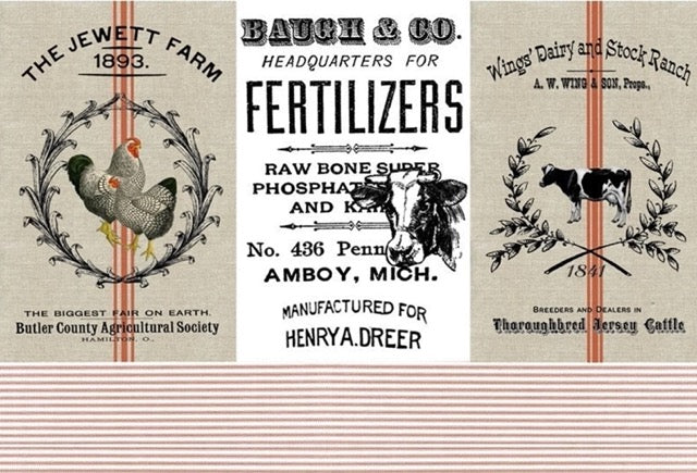 FARMHOUSE PROJECT BLOCKS Decoupage Paper by Roycycled 20 x 30 inches