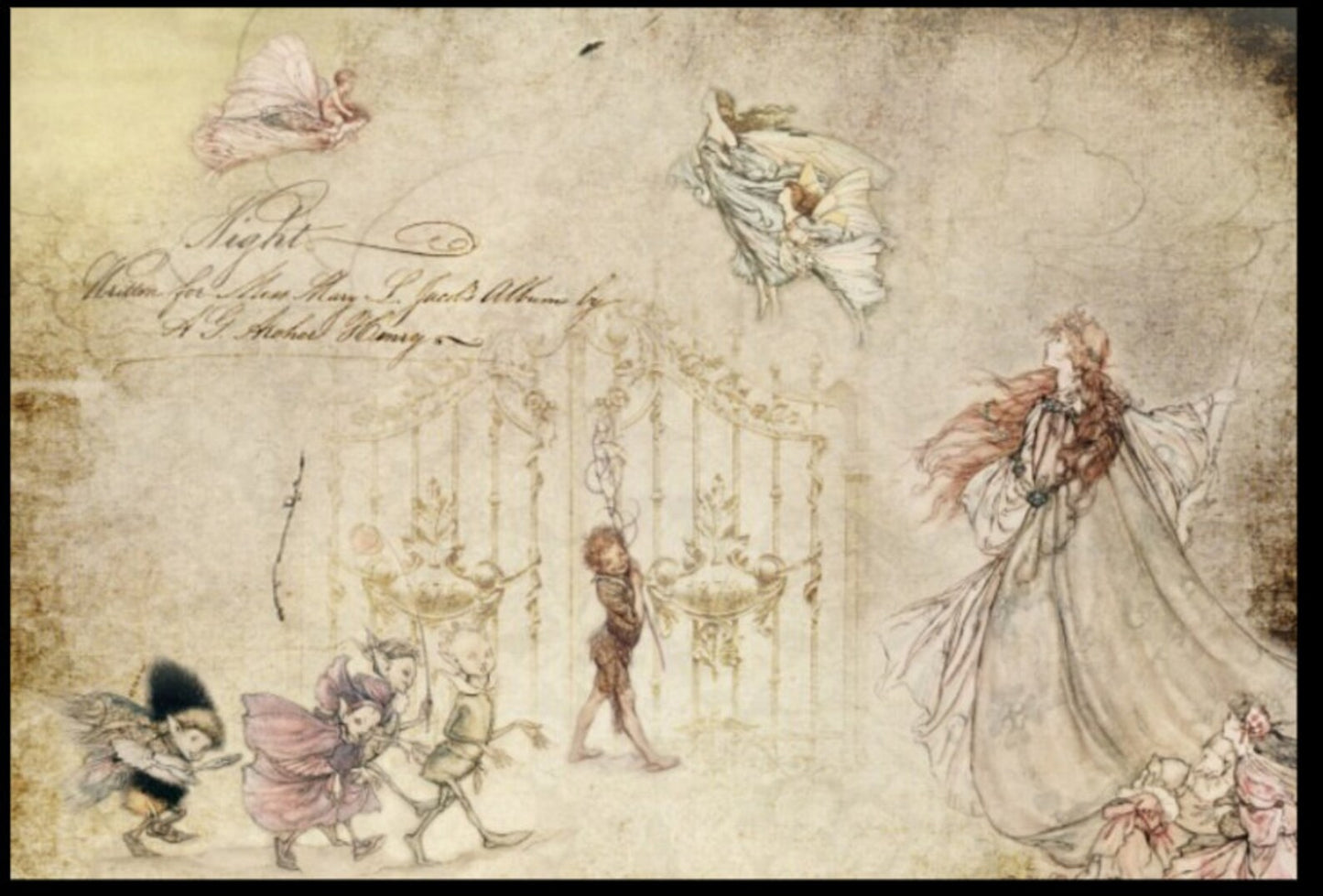 FAIRIES Decoupage Paper by Roycycled 20 x 30 inches