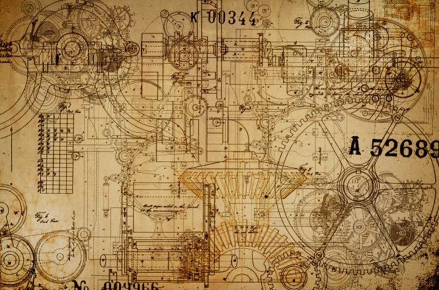 MECHANICS Decoupage Paper by Roycycled 20 x 30 inches