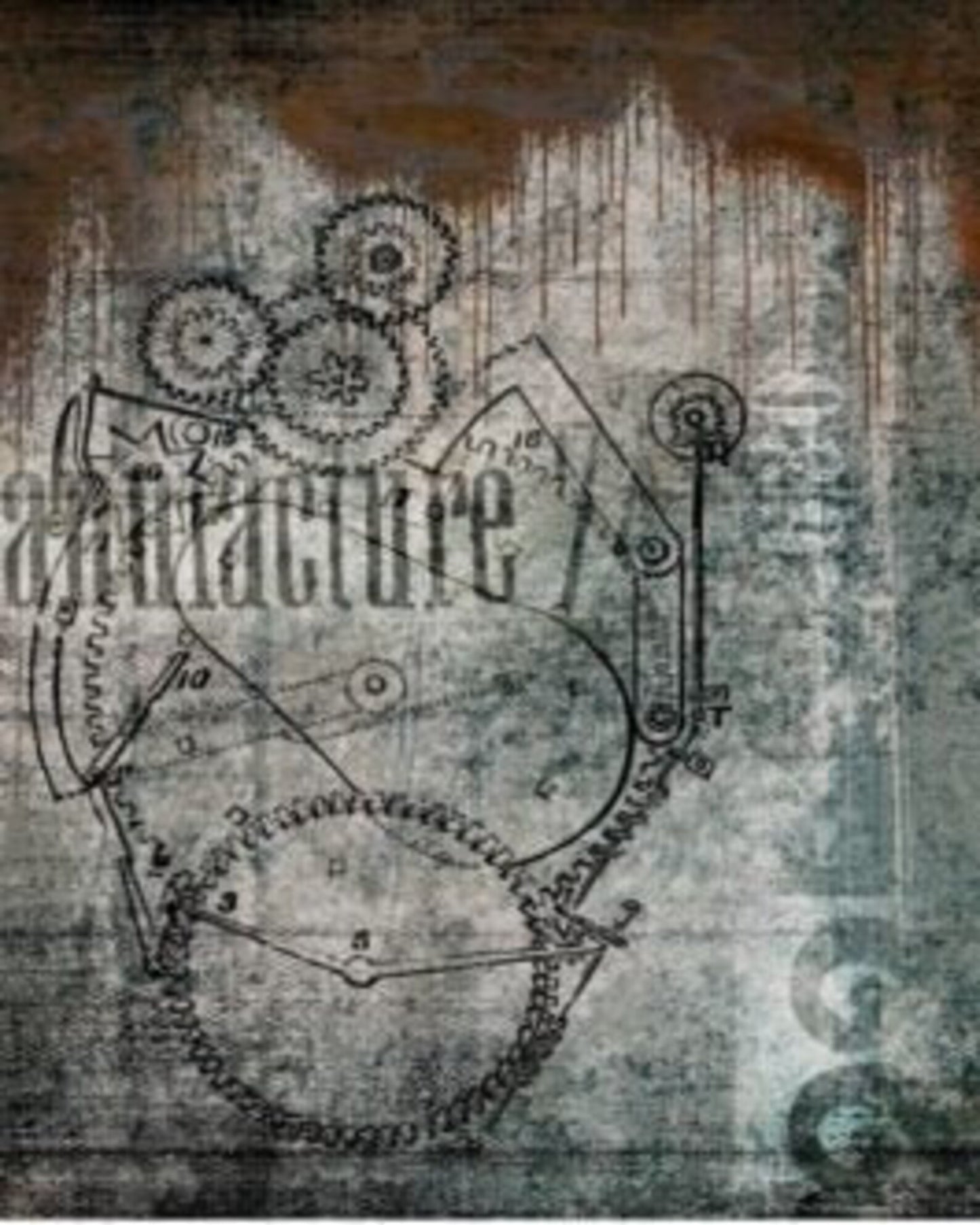 MANUFACTURED HEART Decoupage Paper by Roycycled 20 x 30 inches