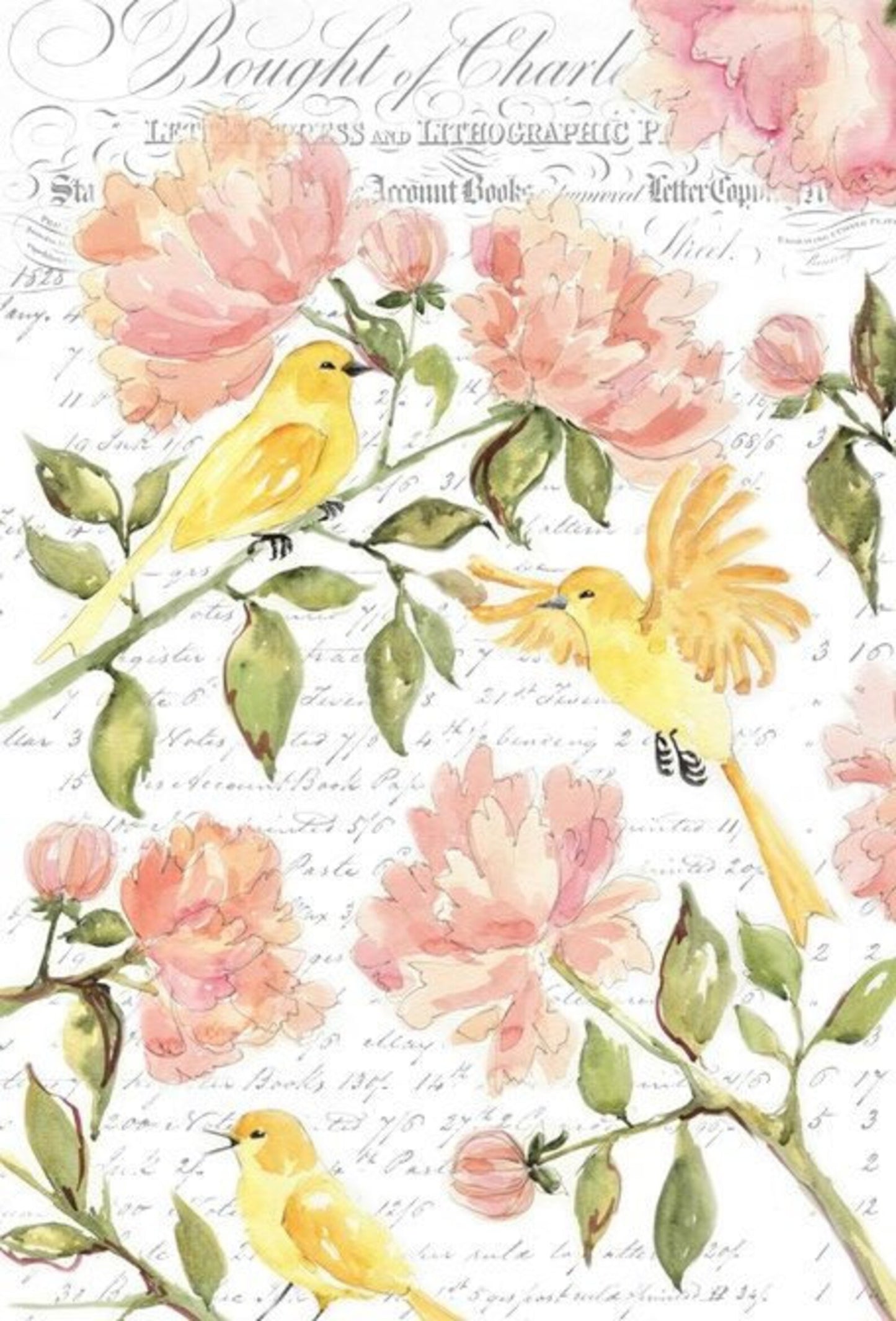 SPRING Decoupage Paper by Roycycled 20 x 30 inches