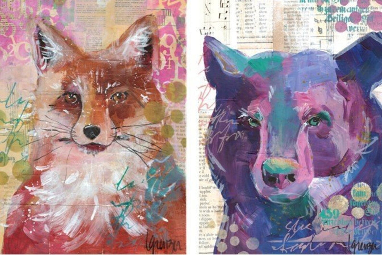 WINTER BEASTS Decoupage Paper by Roycycled 20 x 30 inches