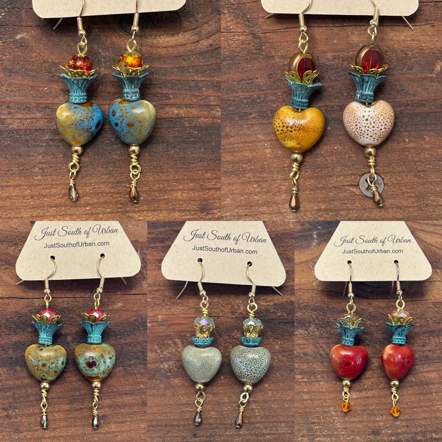 Hearts on Fire Earrings, 3 inches long, 3/4 in wide