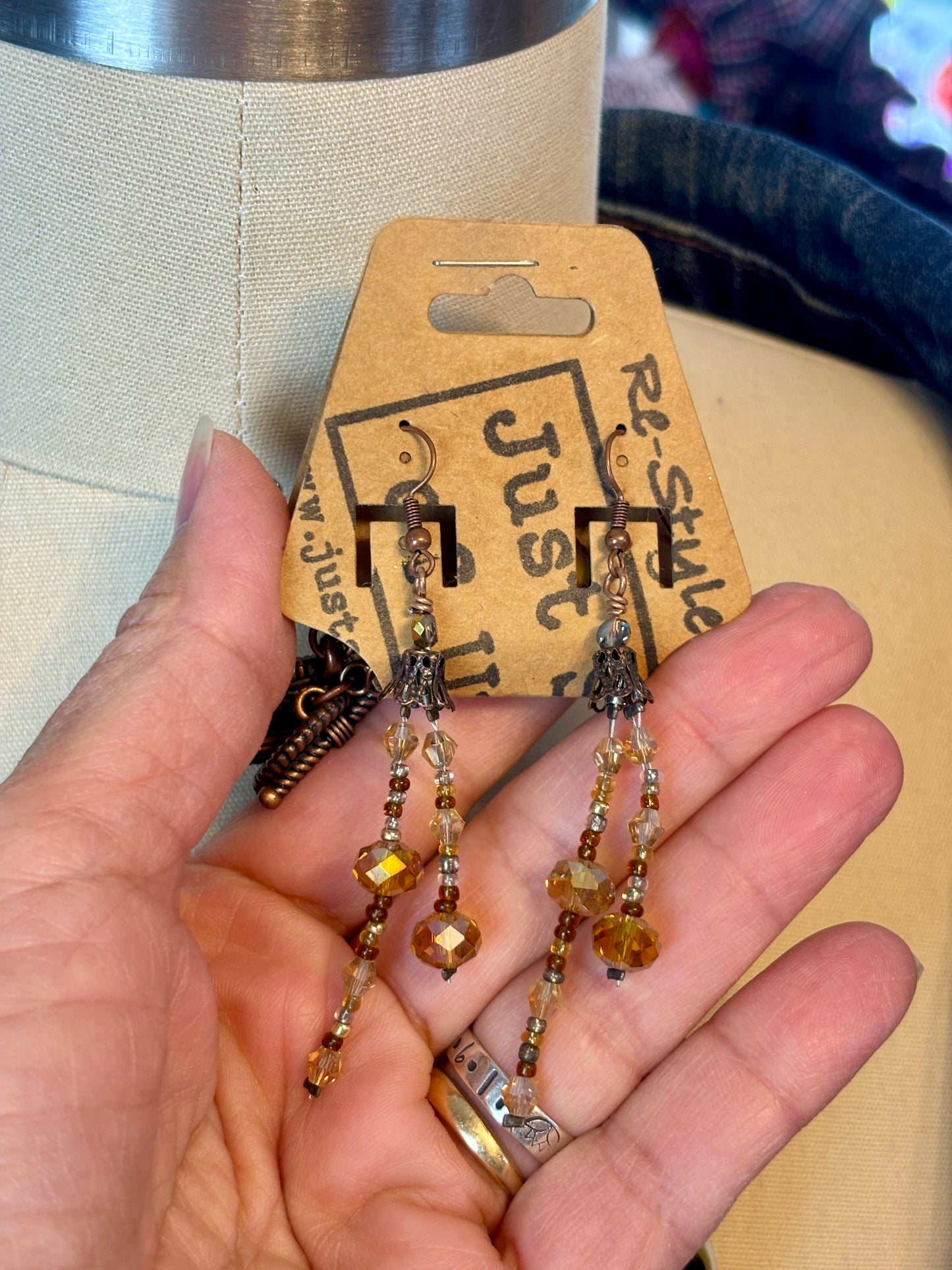 Animal Print Glass Beaded Necklace